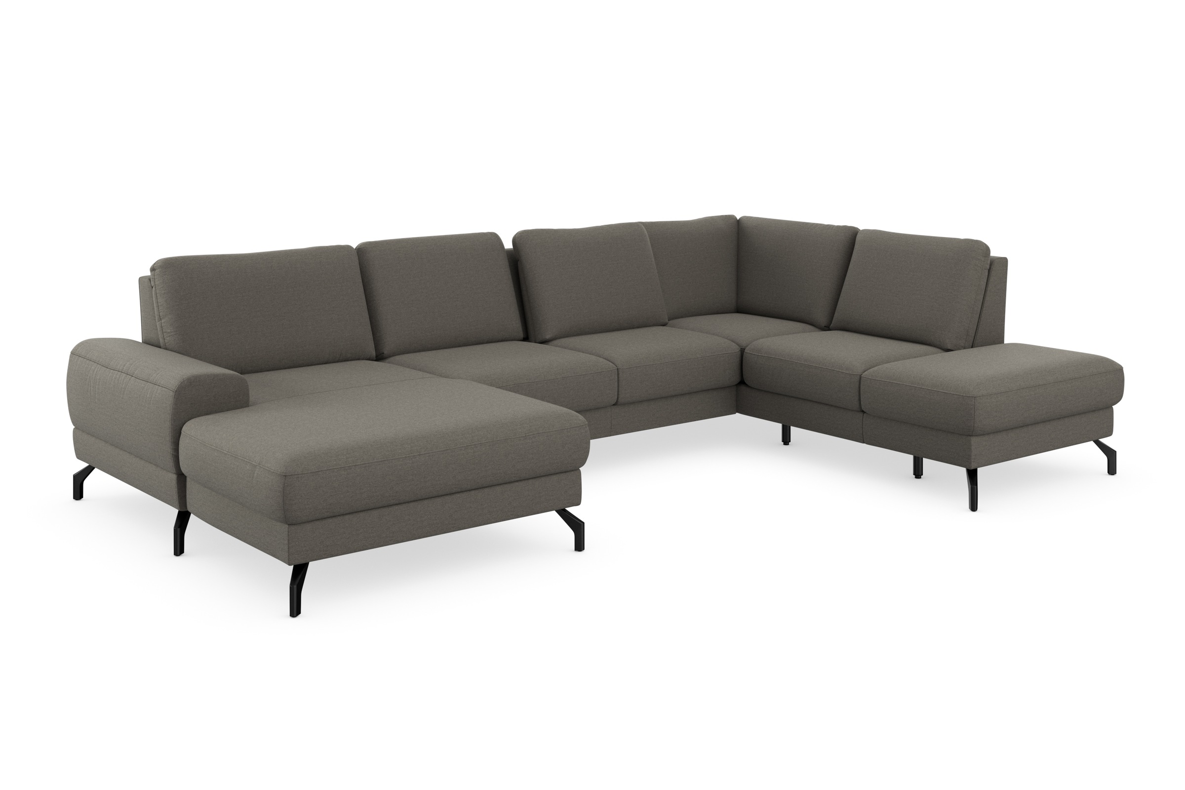 sit&more Wohnlandschaft »Cinturo U-Form« inklusive Sitztiefenverstellung und Federkern, Sitzhöhe 45 cm