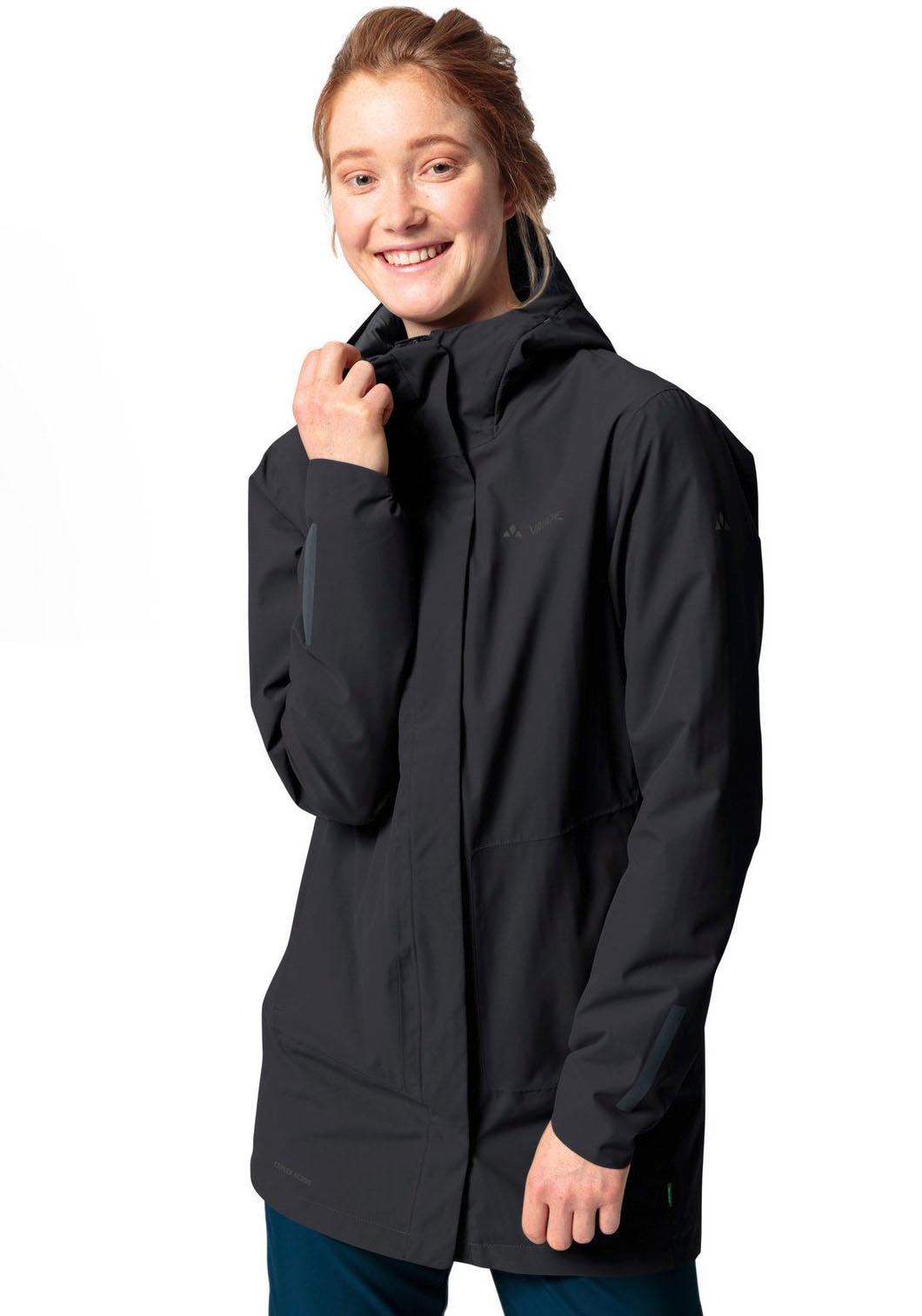Image of VAUDE Funktionsmantel "WOMENS CYCLIST PADDED PARKA II" wasserdicht, winddicht, atmungsaktiv, mit reflektierenden Details
