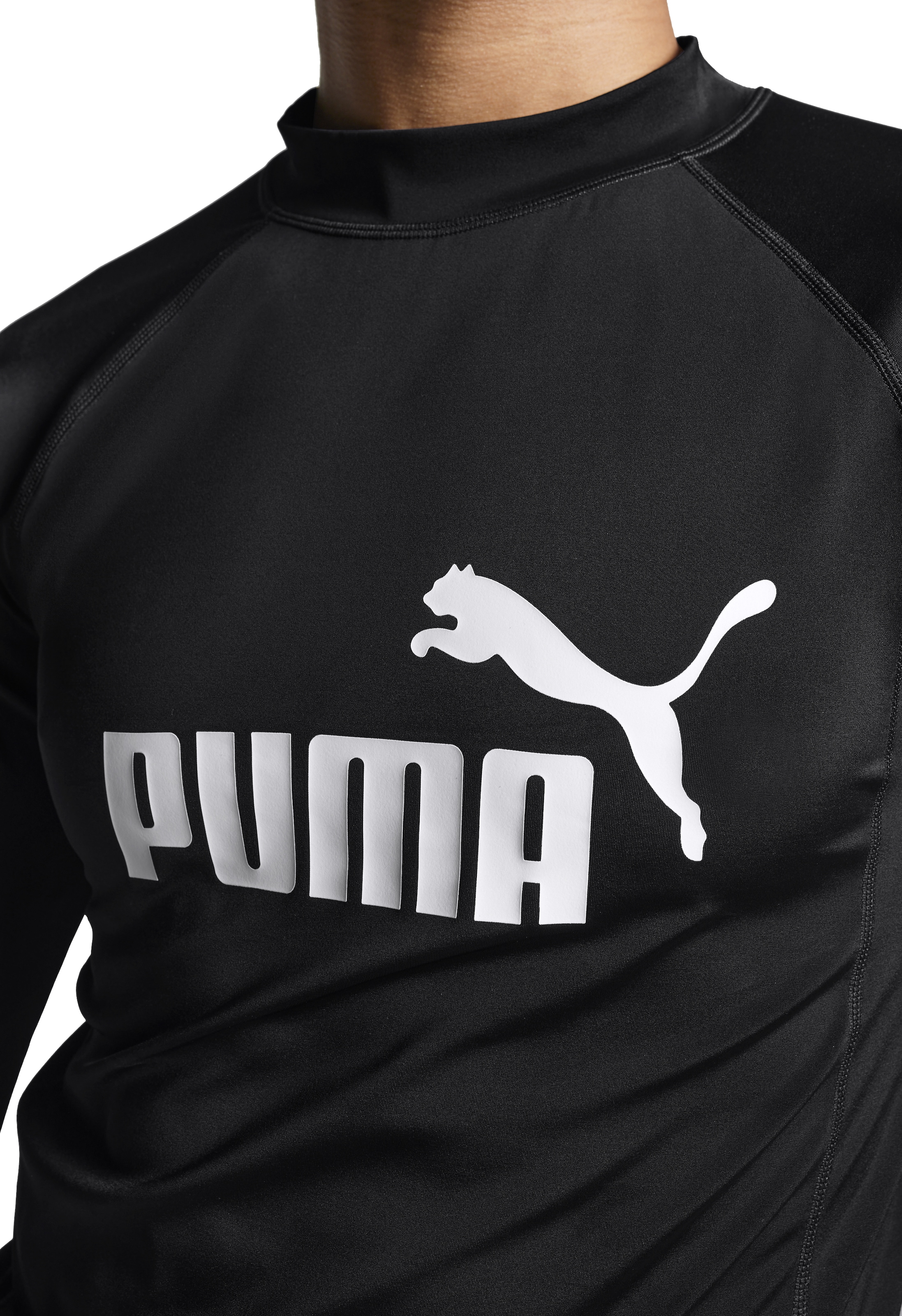 PUMA Rash Guard »PUMA SWIM MEN LONG SLEEVE RASH GUARD« mit kleinem Stehkragen, lange Ärmel