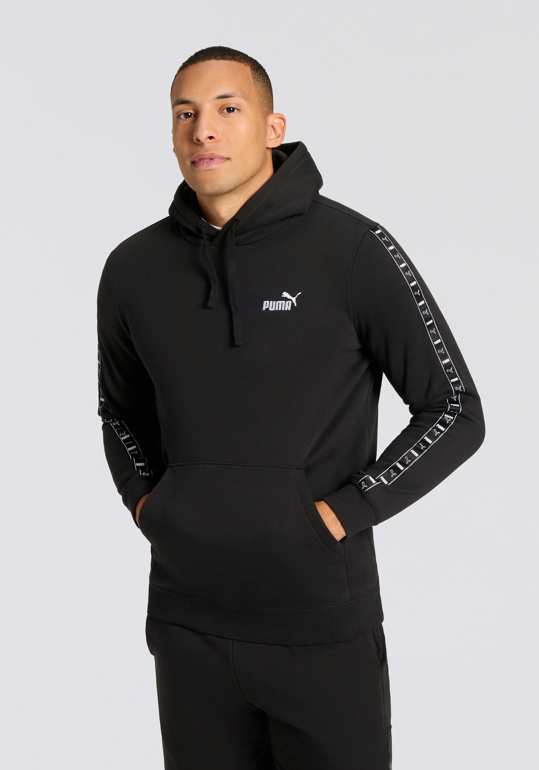 Image of PUMA Kapuzensweatshirt "ESS TAPE HOODIE FL", mit Kängurutasche, mit Kapuze, Regular Fit, Rundhalsausschnitt