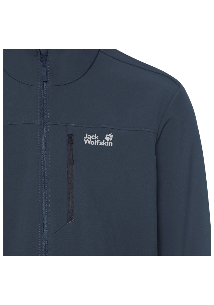 Jack Wolfskin Veste d'extérieur »WILD WINDS JKT M« avec matériau supérieur flexible en polyester et élasthanne