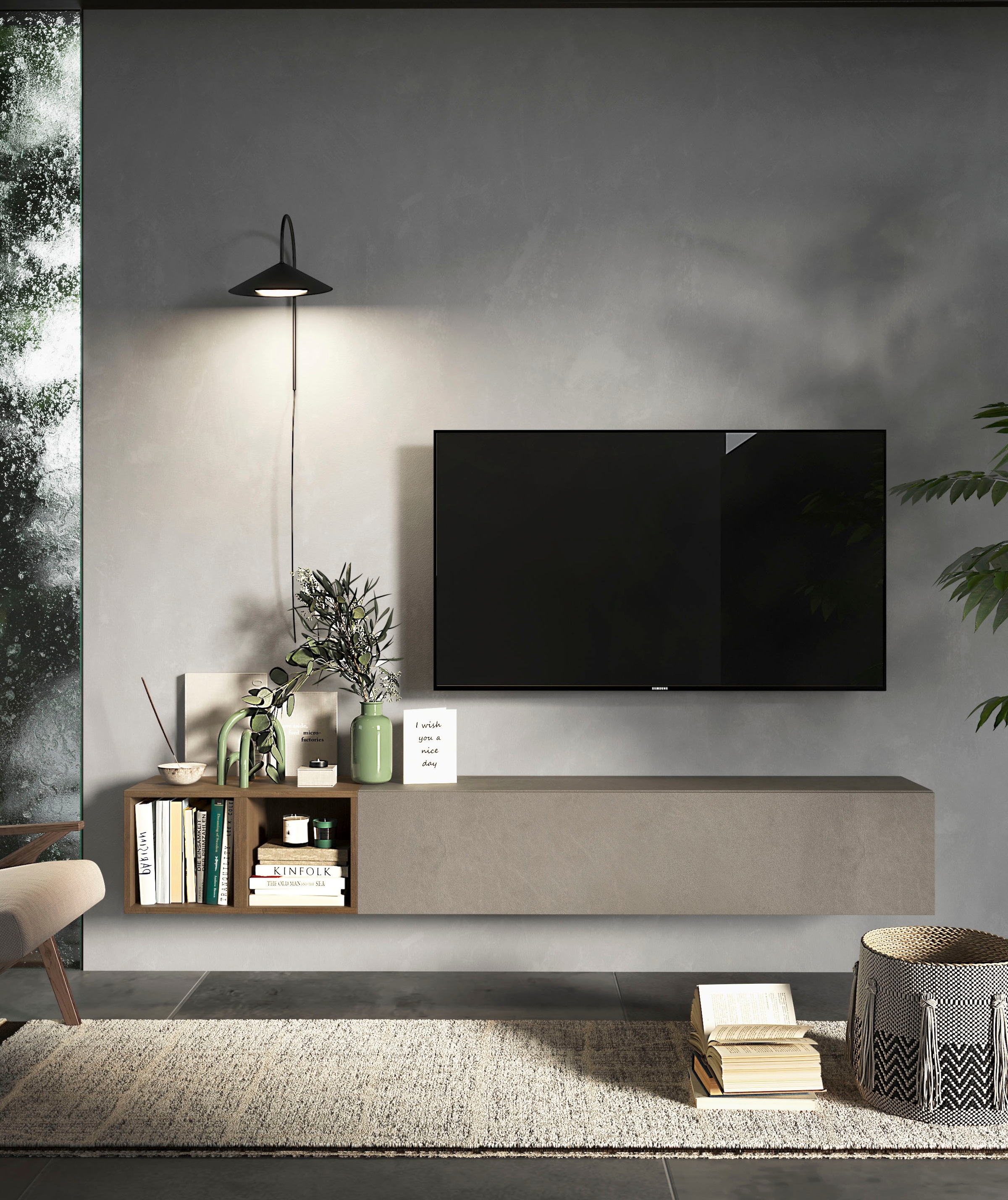 Image of Home affaire Wohnwand "Infinity, 2tlg. Breite 194 cm, Höhe variabel, Wohnwand" Spar-Set, 2 Stk. tlg.