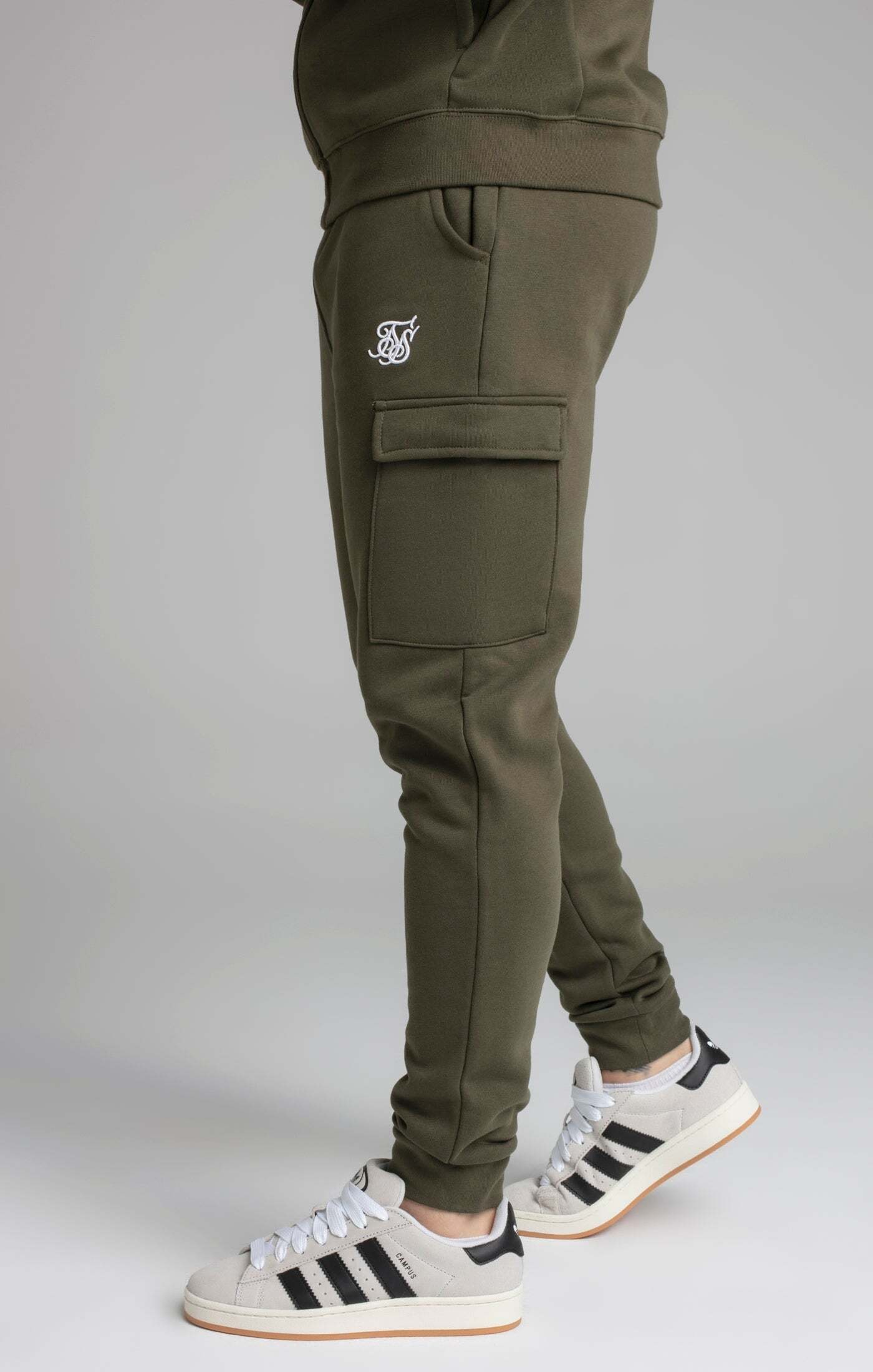Siksilk Sweatpants »Siksilk Sweatpants Khaki Essential Cargo Jogger«