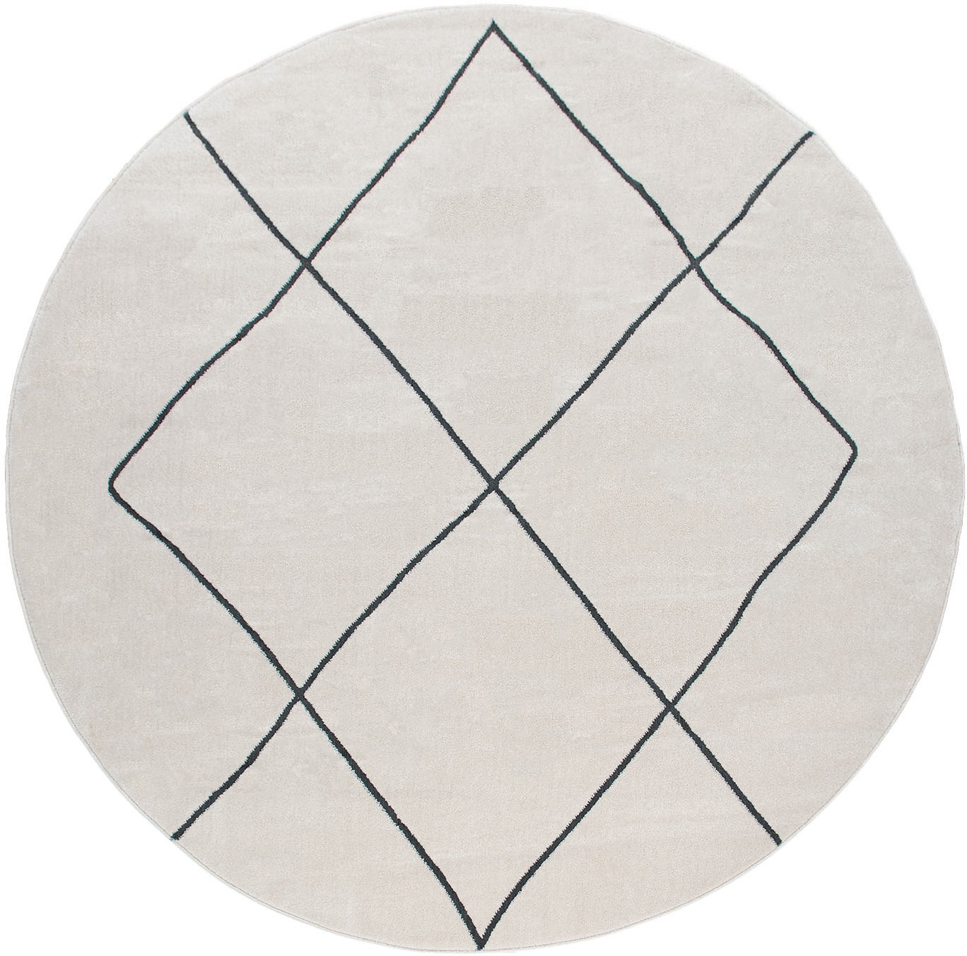 Image of Paco Home Teppich »Haral 787«, rund, 9 mm Höhe, Kurzflor, Scandi Design, Rauten Motiv, Wohnzimmer bei Ackermann Versand Schweiz