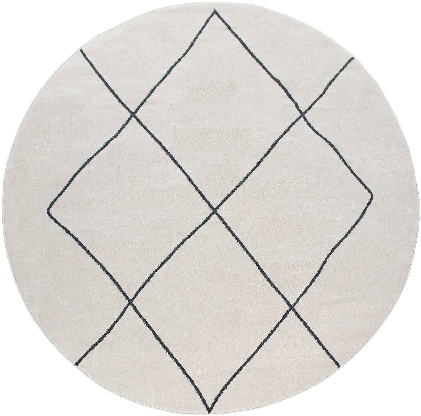 Image of Paco Home Teppich "Haral 787" rund 9 mm Höhe Kurzflor, Scandi Design, Rauten Motiv