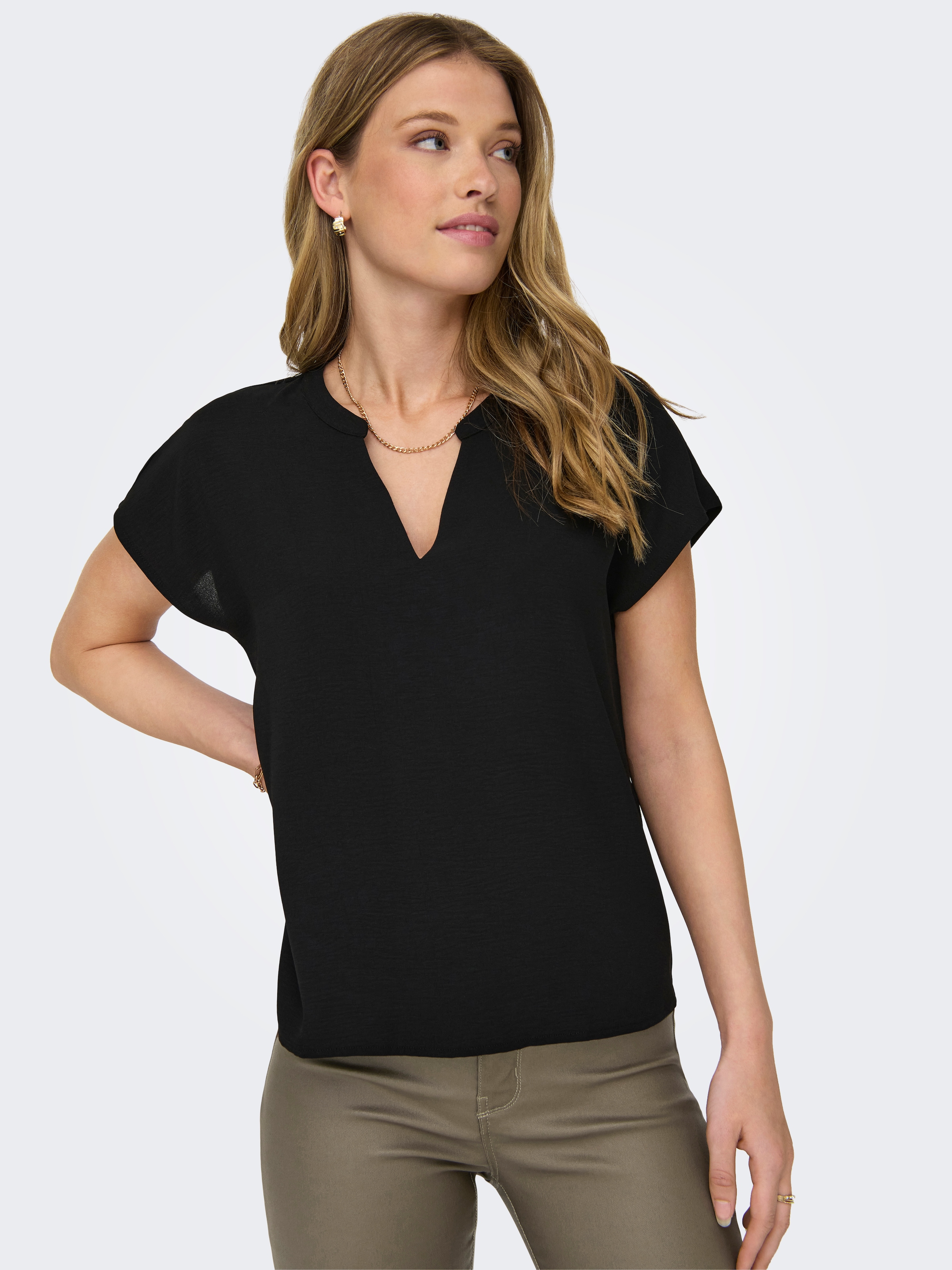 JDY Shirtbluse »JDYLION LIFE S/S TOP WVN NOOS« Polyester, regular fit