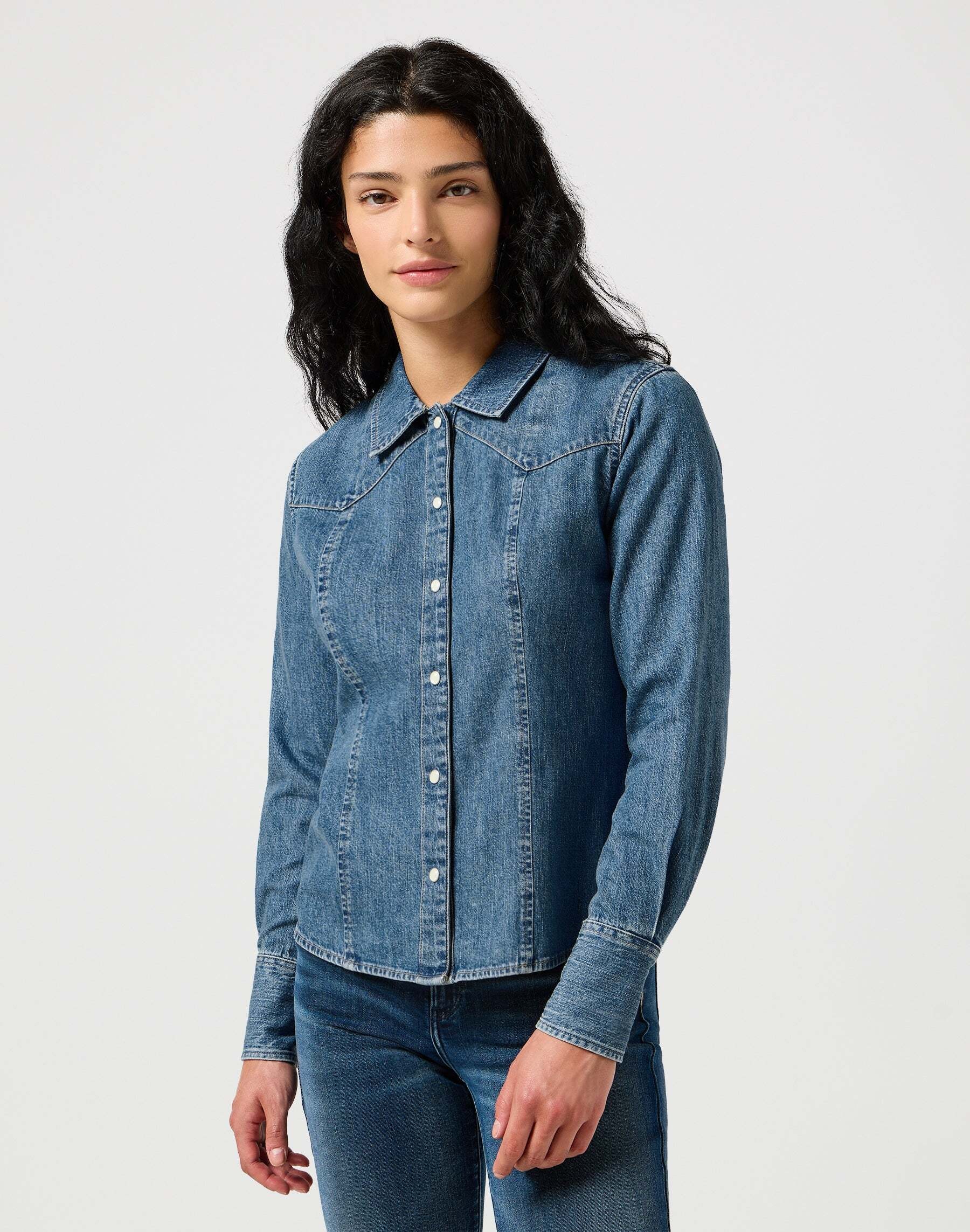 Jeansbluse »Wrangler Jeanshemd Exag Yoke Shirt«