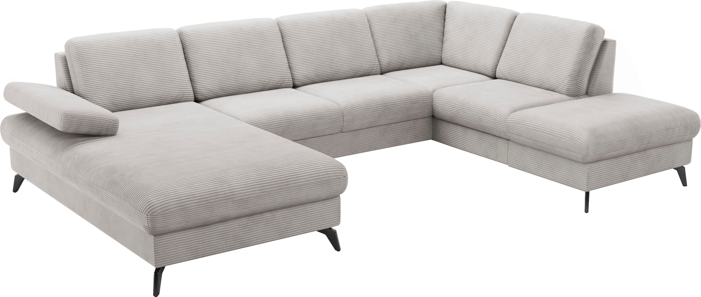 sit&more Wohnlandschaft »Morris Jubi U-Form«, inkl. Armteilfunktion und 1 Zierkissen, wahlweise mit Bettfunktion