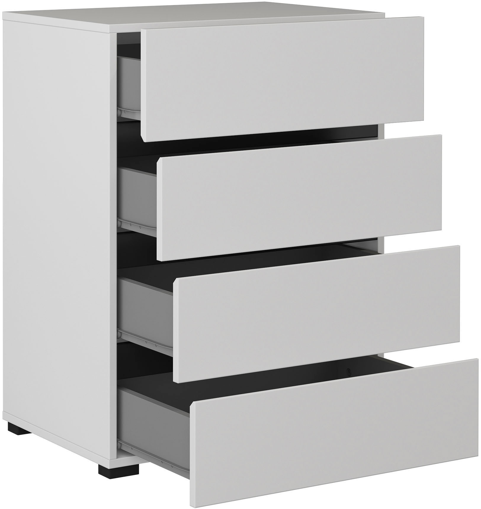 GOODproduct Kommode »Cross,Breite 60 cm, moderne grifflose Sideboard,4 Schubkästen« Schubladenschrank mit viel Stauraum, Flur Highboard