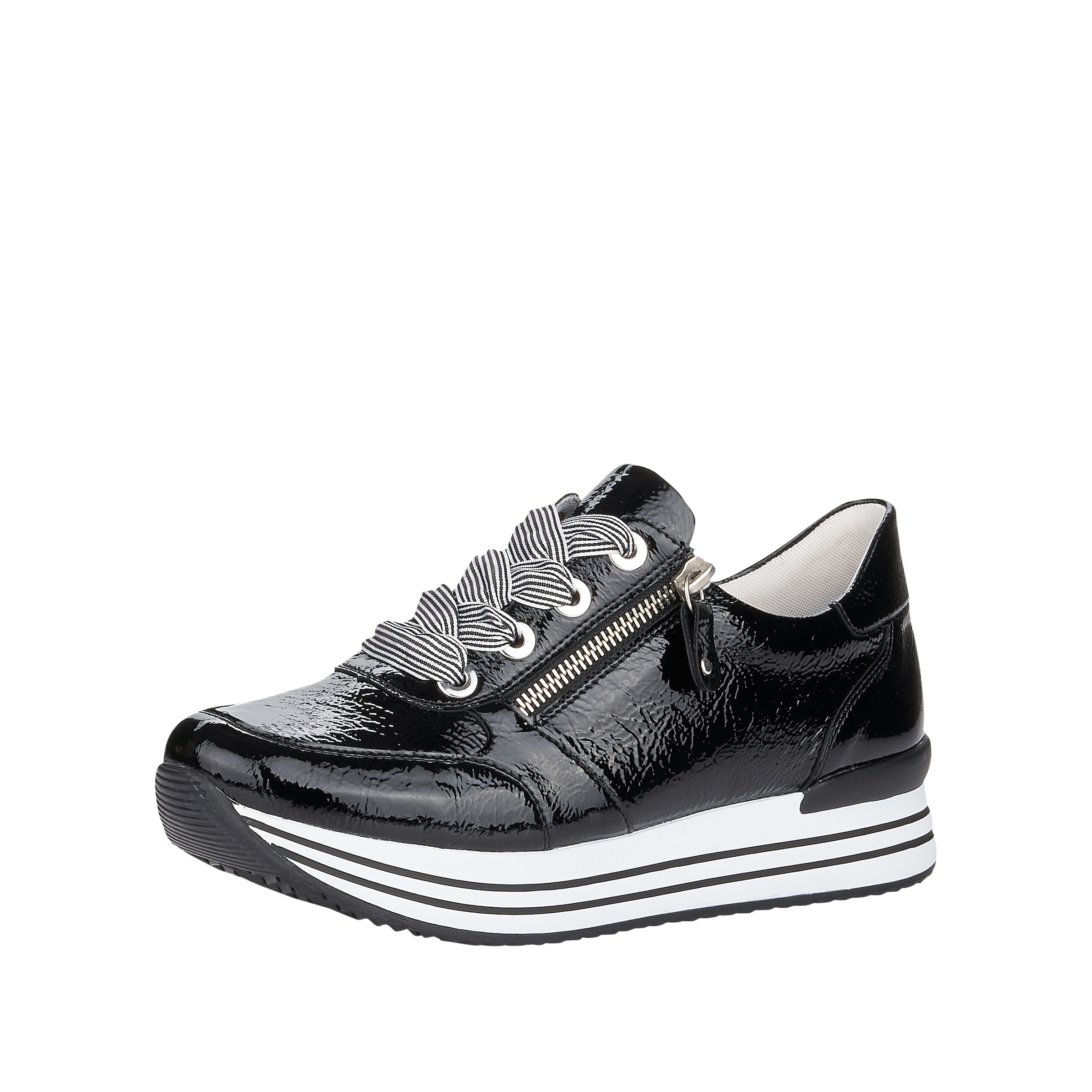 Image of Remonte Plateausneaker, Freizeitschuh, Halbschuh, Schnürschuh mit gepolstertem Schaftrand