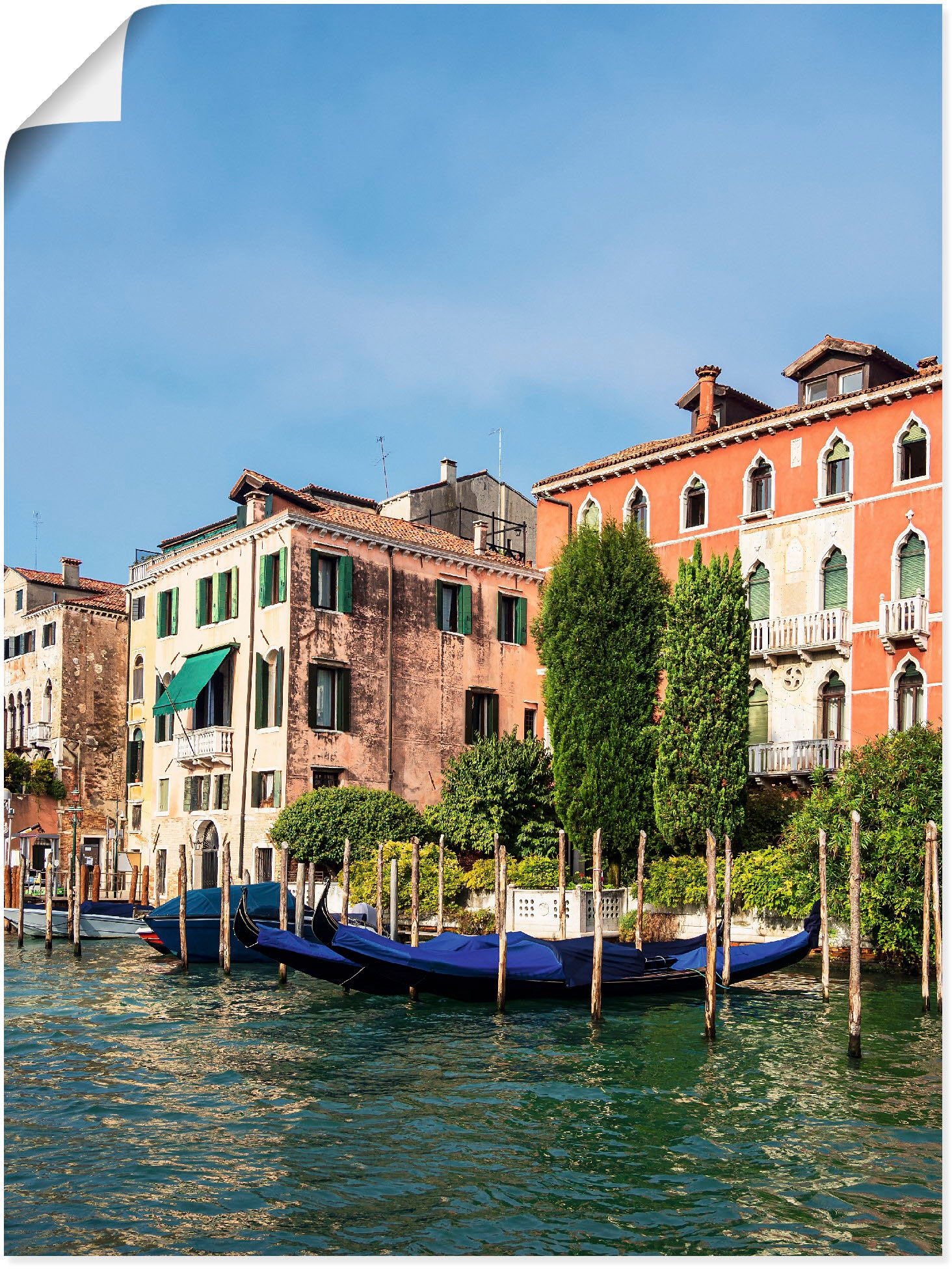Image of Artland Wandbild »Blick auf historische Gebäude Venedig«, Venedig, (1 St.), in vielen Grössen & Produktarten - Alubild / Outdoorbild für den Aussenbereich, Leinwandbild, Poster, Wandaufkleber / Wandtattoo auch für Badezimmer geeignet bei Ackermann Versand