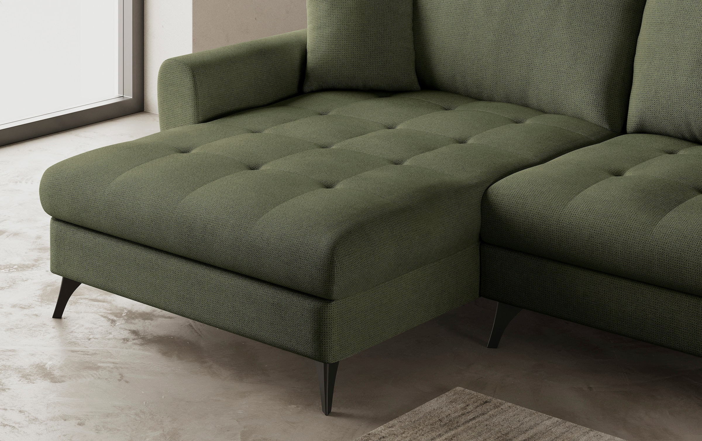 Mr. Couch Ecksofa »Blackburn II, L-Form«, Mit Kaltschaumpolsterung bis 140 kg belastbar