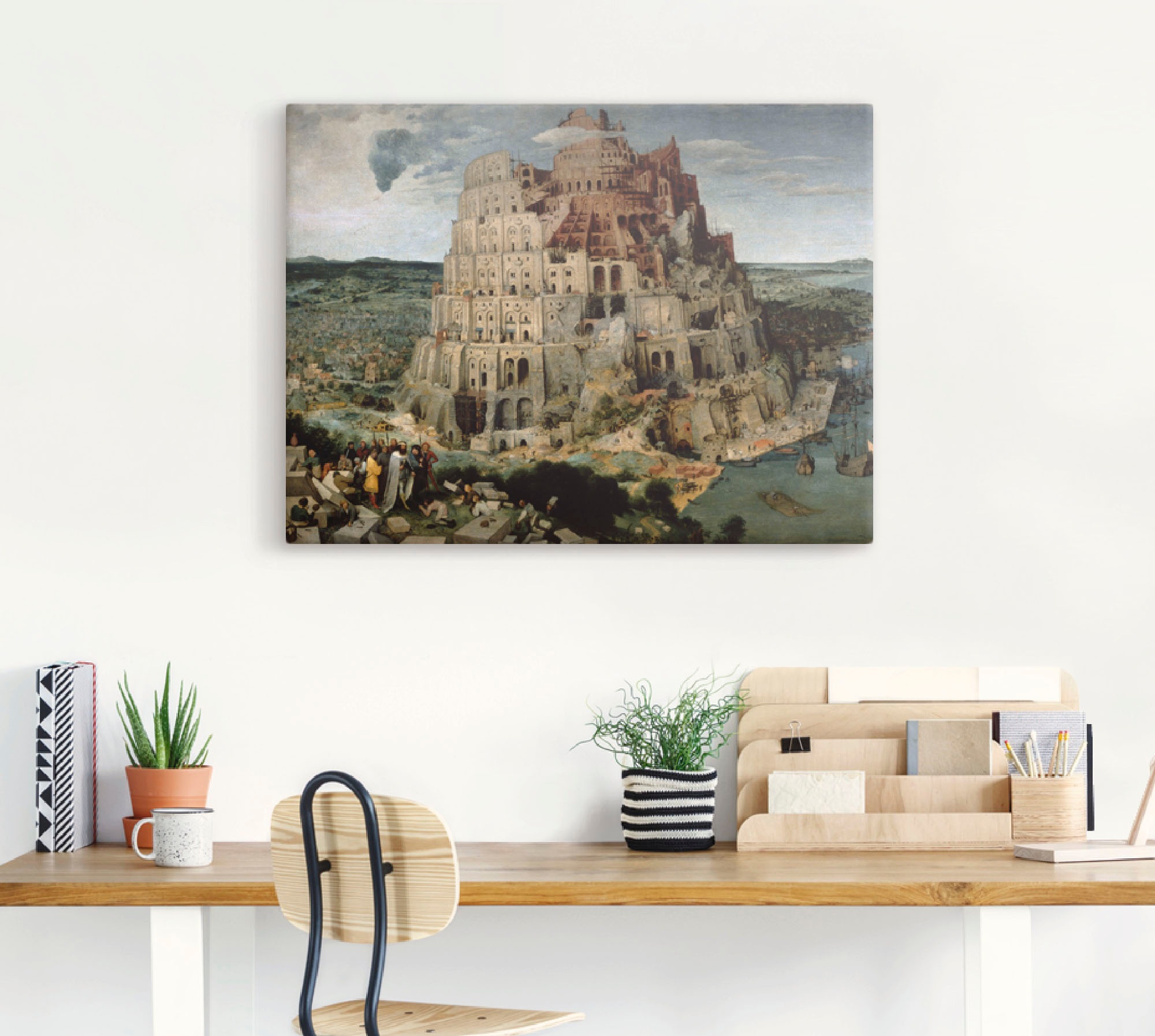 Artland Wandbild »Der Turmbau von Babel. 1563«, Gebäude, (1 St.), als  Leinwandbild, Wandaufkleber oder Poster in versch. Grössen à bas prix