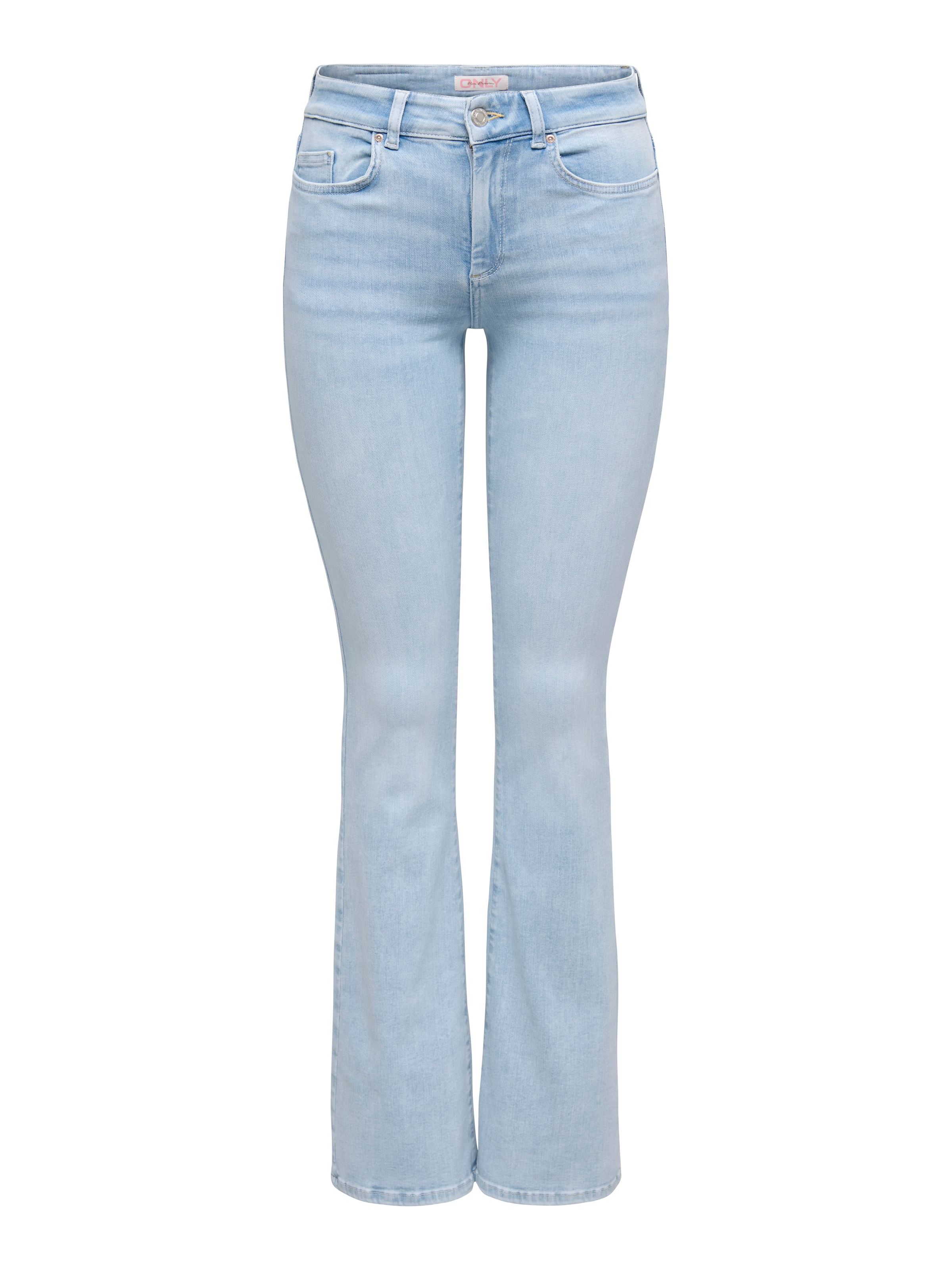 ONLY Bootcut-Jeans »ONLBLUSH MID FLARED DNM CRO495 NOOS« helle Waschung, normale Leibhöhe, ausgestellte Beinform