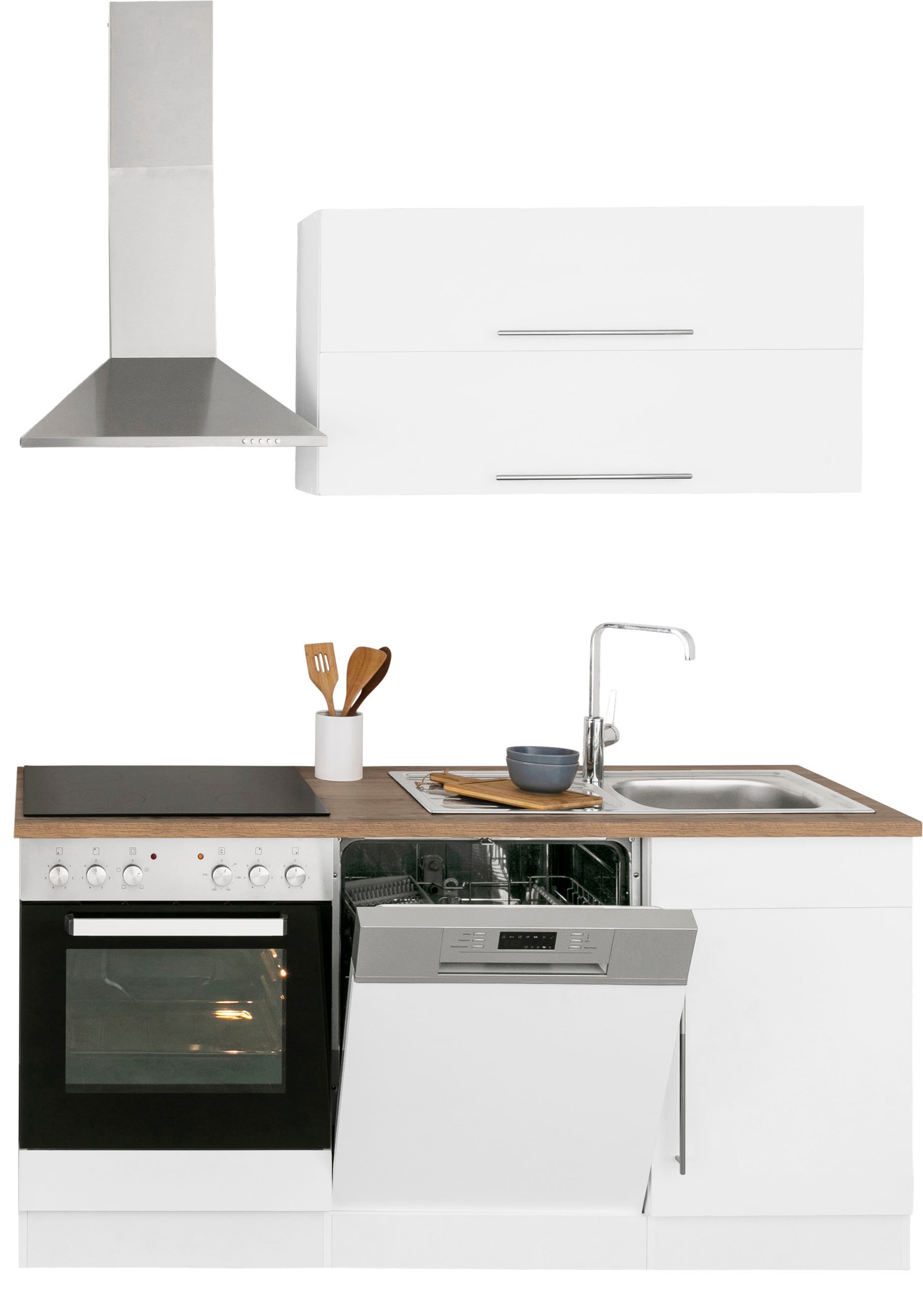KOCHSTATION Kitchenette »KS-Samos« largeur 170 cm, avec ou sans appareils électriques, avec plan de travail