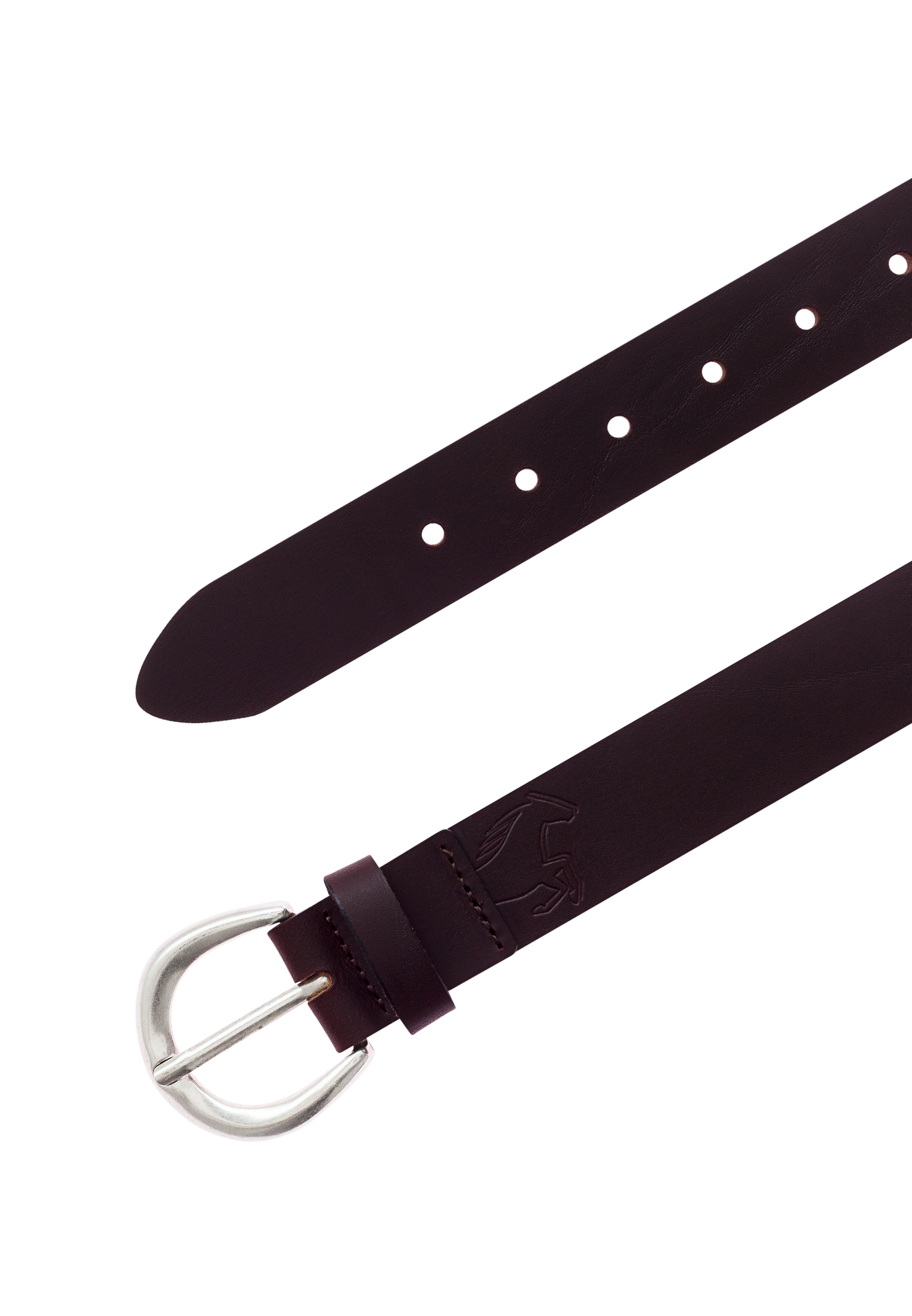 MUSTANG Ledergürtel, (1 St.), Schliesse in poliertem Silberfarben, 3,5 cm breit