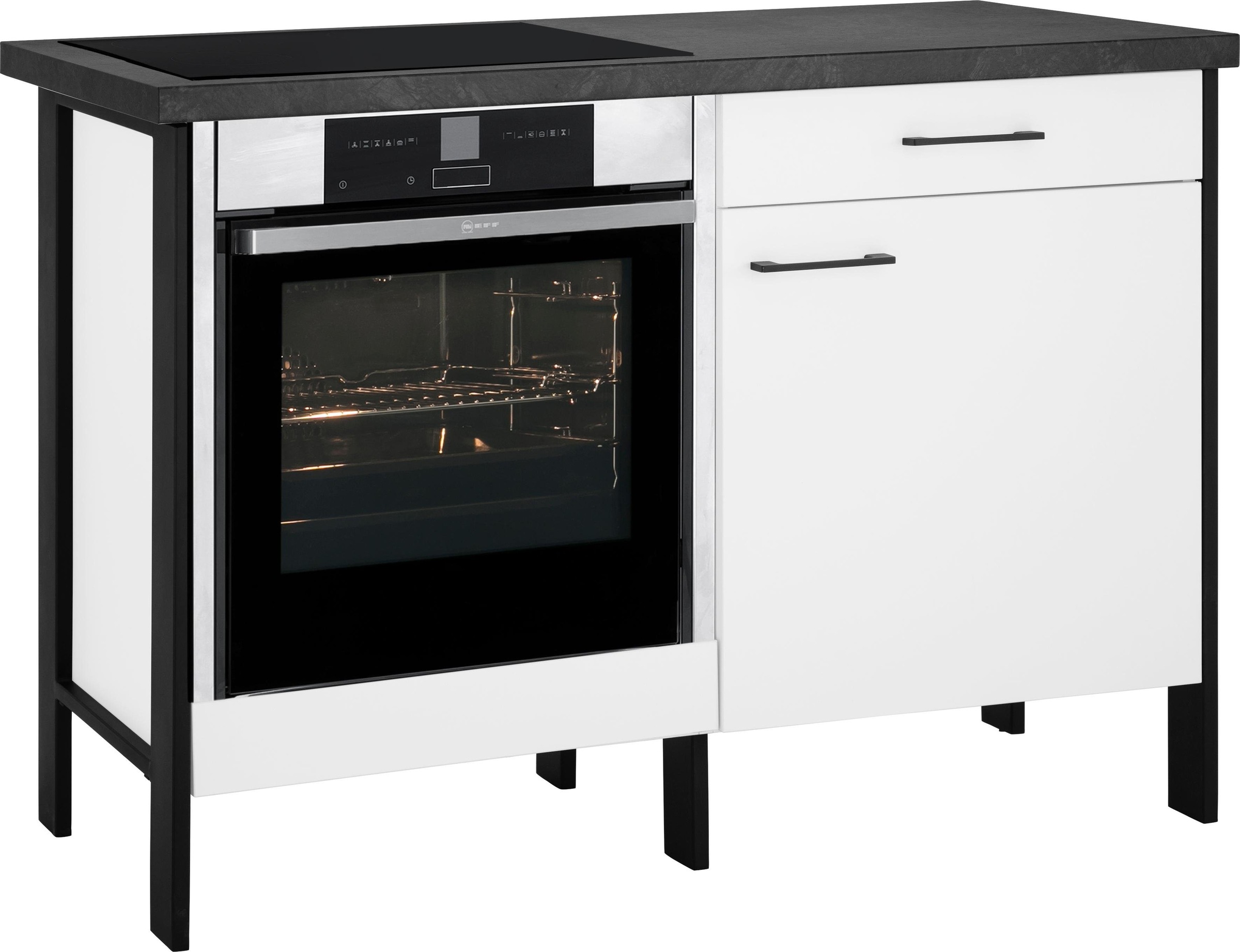 Image of OPTIFIT Herdumbauschrank »Tokio«, 128 cmbreit, mit Stahlgestell, mit Vollauszug bei Ackermann Versand Schweiz