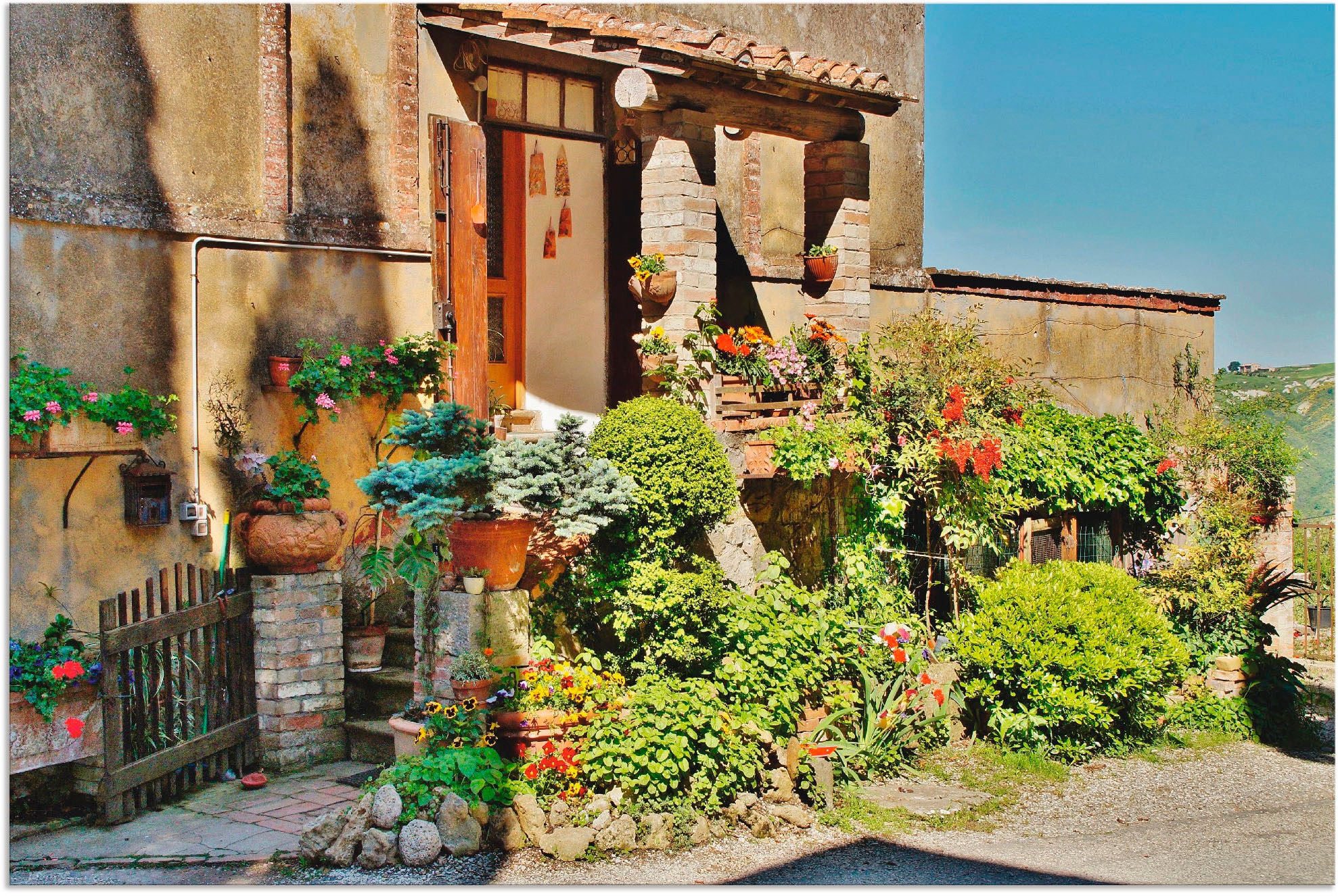 Image of Artland Wandbild »Kleines Paradies in der Toskana«, Gebäude, (1 St.), in vielen Grössen & Produktarten - Alubild / Outdoorbild für den Aussenbereich, Leinwandbild, Poster, Wandaufkleber / Wandtattoo auch für Badezimmer geeignet bei Ackermann Versand Schwe