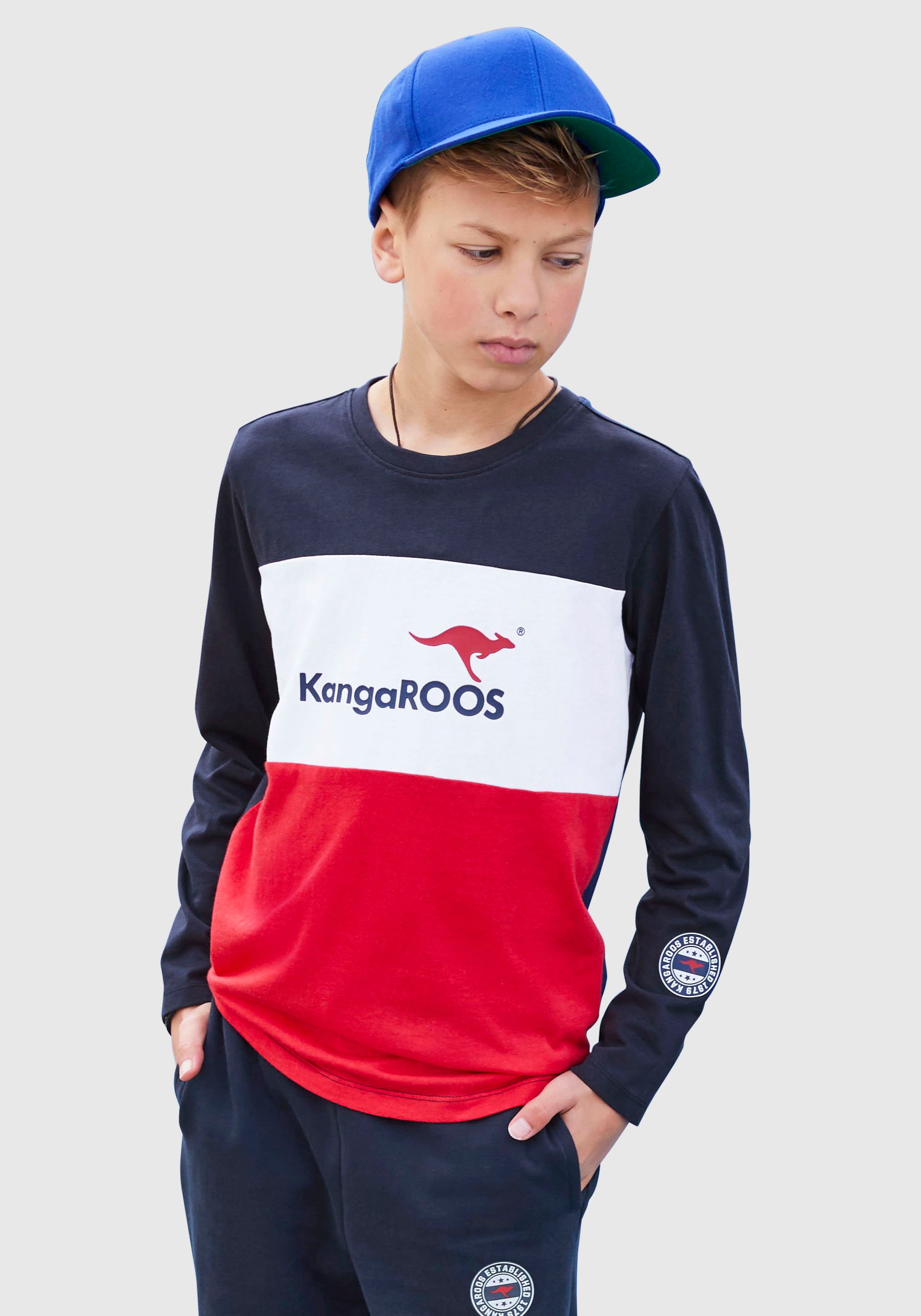Image of KangaROOS Langarmshirt »im colorblocking Design« bei Ackermann Versand Schweiz