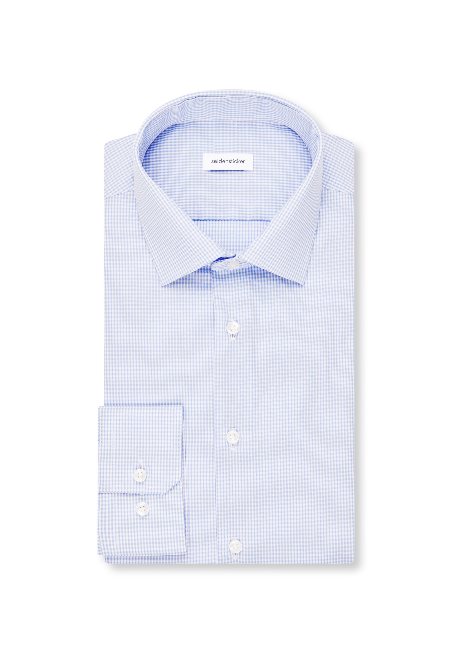 seidensticker Businesshemd »Schwarze Rose« Slim 1/1 Kentkragen Karo