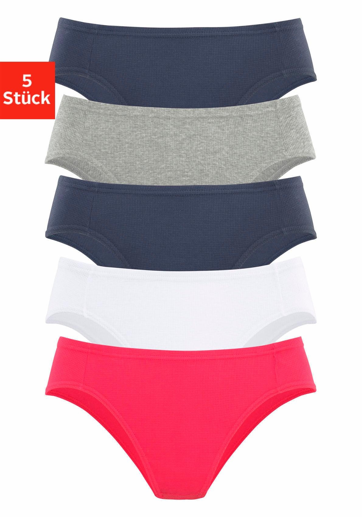 fleur (Packung, petite versandkostenfrei ♕ aus St.), weicher Bikinislip, Pikee-Qualität 5 auf