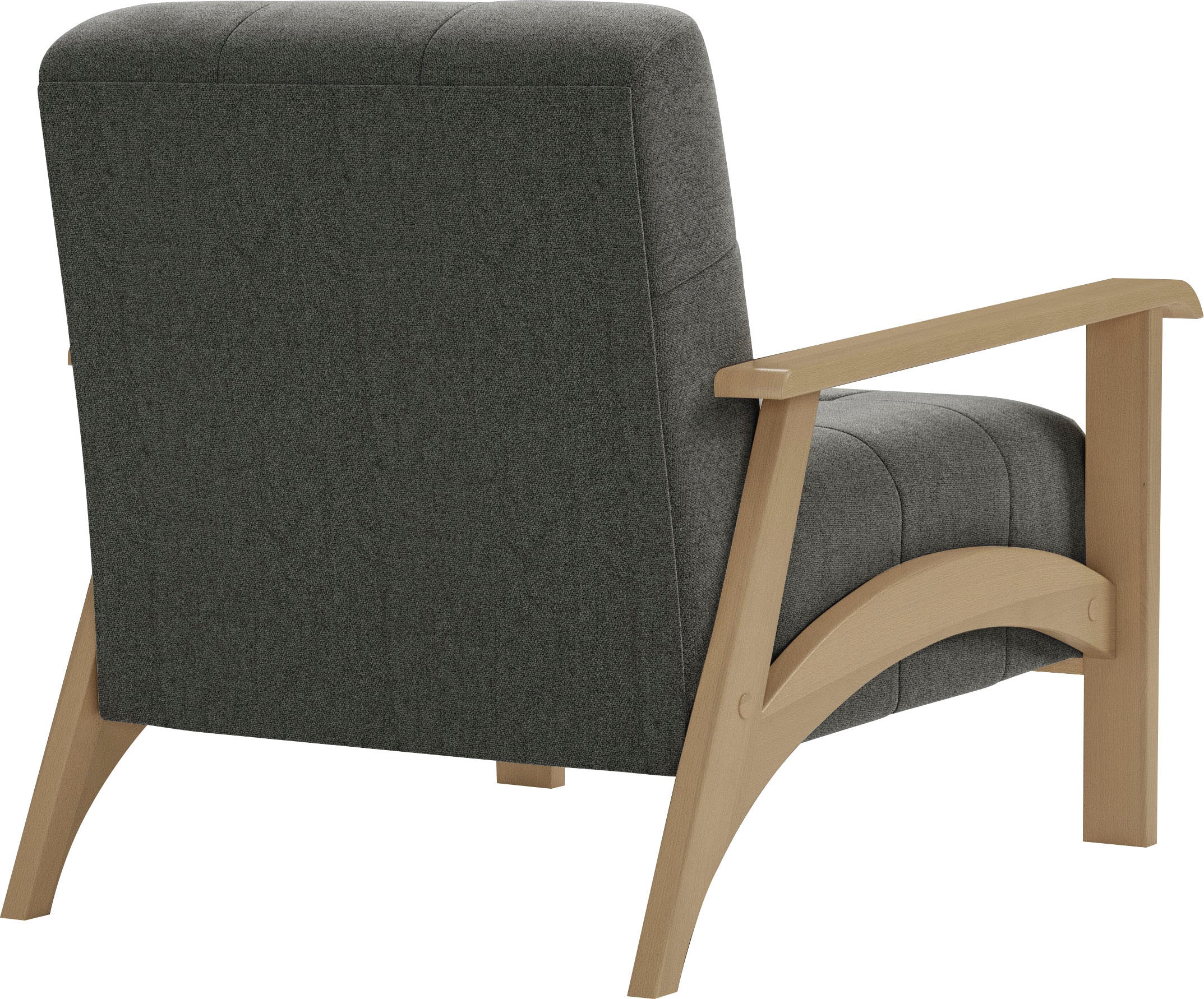 sit&more Sessel »Billund« Armlehnen aus Buchenholz in natur, verschiedene Bezüge und Farben