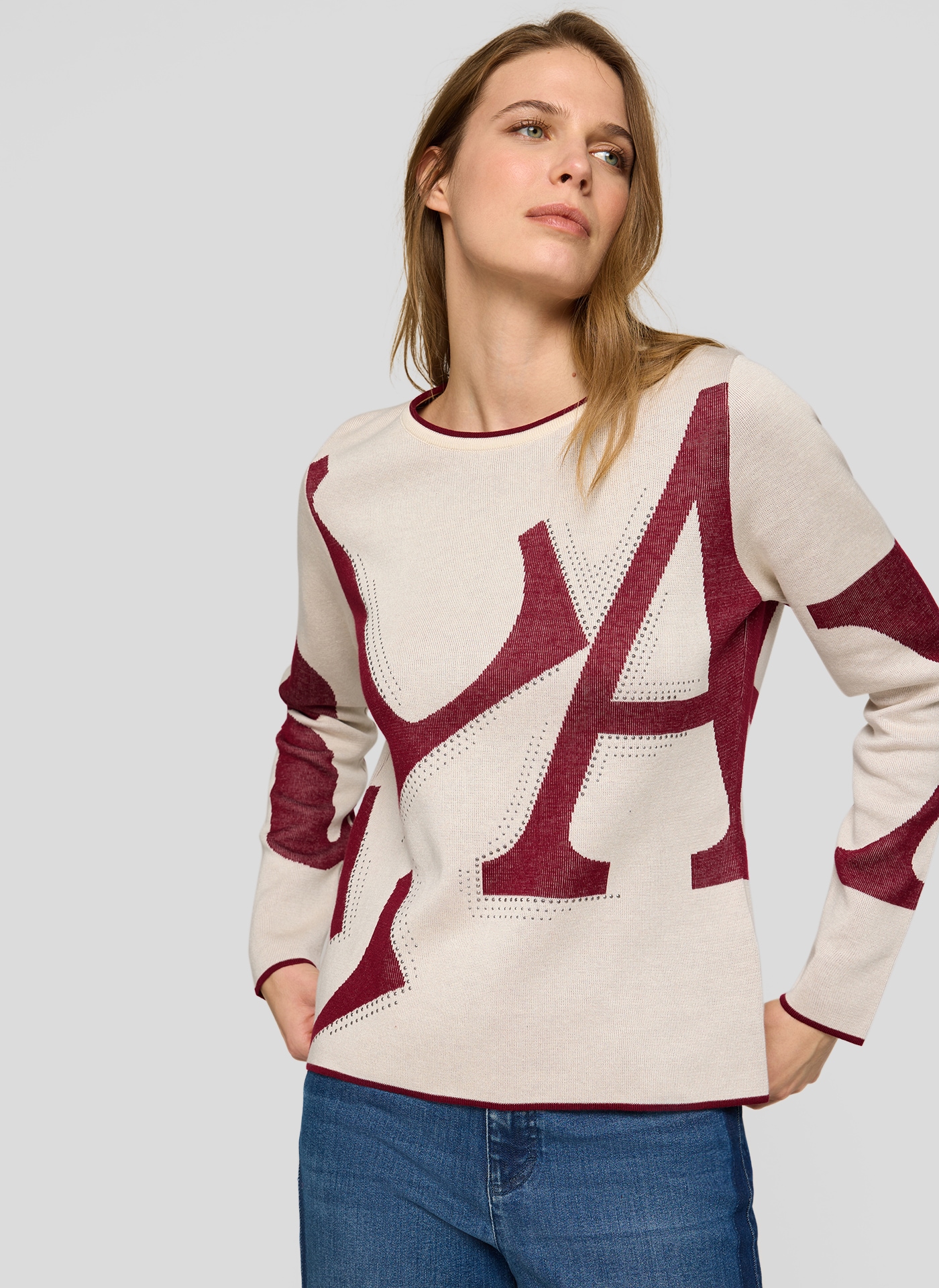 Image of Rabe Strickpullover mit grafischem Muster