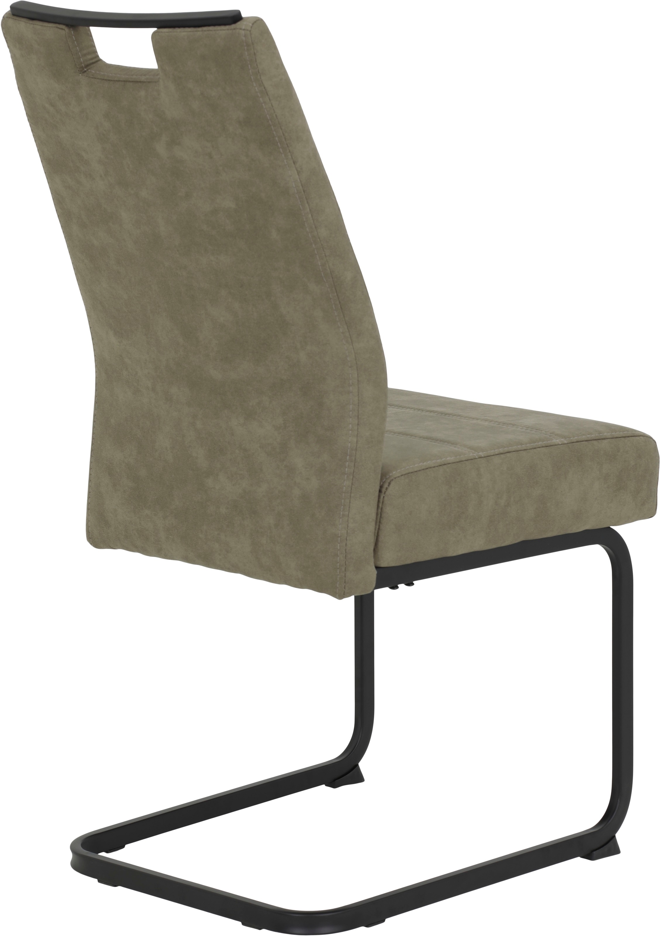 HELA Freischwinger, (Set), 2 St., Microfaser VINTAGE-Polyester, Freischwinger, XL Sitzbreite, Griff, Vintage Optik, 140kg belastbar