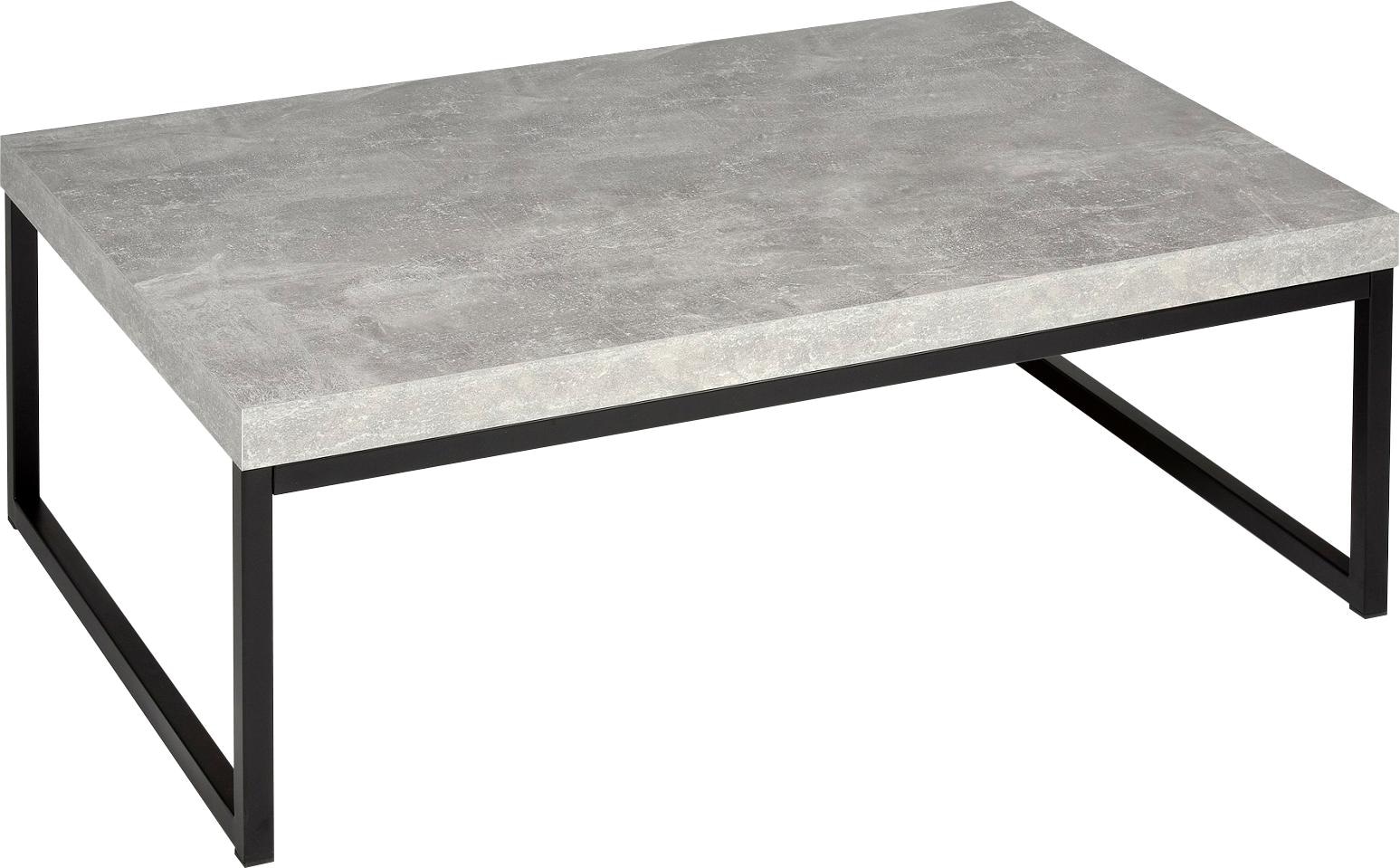 Image of PRO Line Couchtisch, Gestell aus Metall wahlweise in schwarz oder weiss lackiert, Kufengestell, Holzplatte, rechteckig bei Ackermann Versand Schweiz