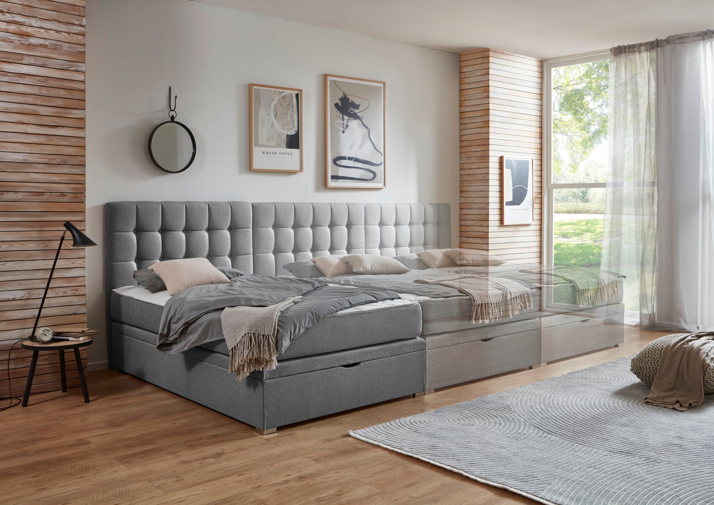 ATLANTIC home collection Boxbett »Riona, erweiterbar zu Doppel- und Familienbett« wahlweise mit 120x200cm Taschen-Federkernmatratze oder ohne Matratze