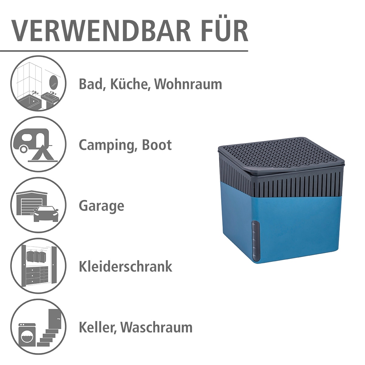 WENKO Luftentfeuchter »Cube«, für 80 m³ Räume, 1000 g