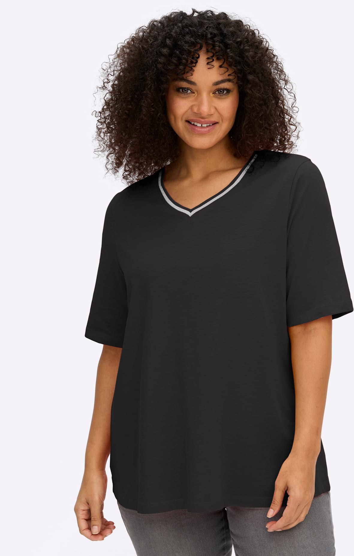 Sheego T-shirt en V »Shirt« 1