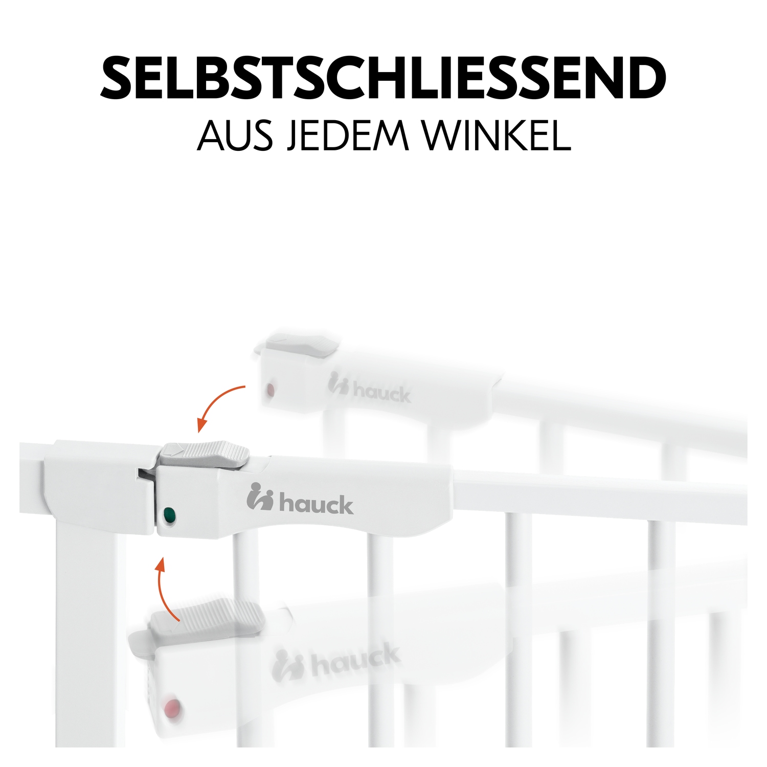 Hauck Türschutzgitter »Clear Step Autoclose 2, White« auch als Treppenschutzgitter verwendbar; 75-80, flacher Durchgang