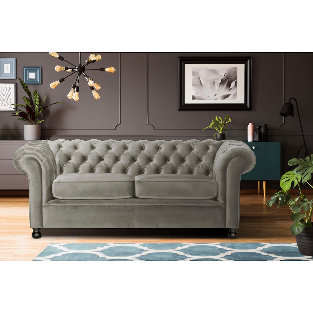 Home affaire Chesterfield-Sofa »Chesterfield Home 3-Sitzer B/T/H: 192/87/75 cn«