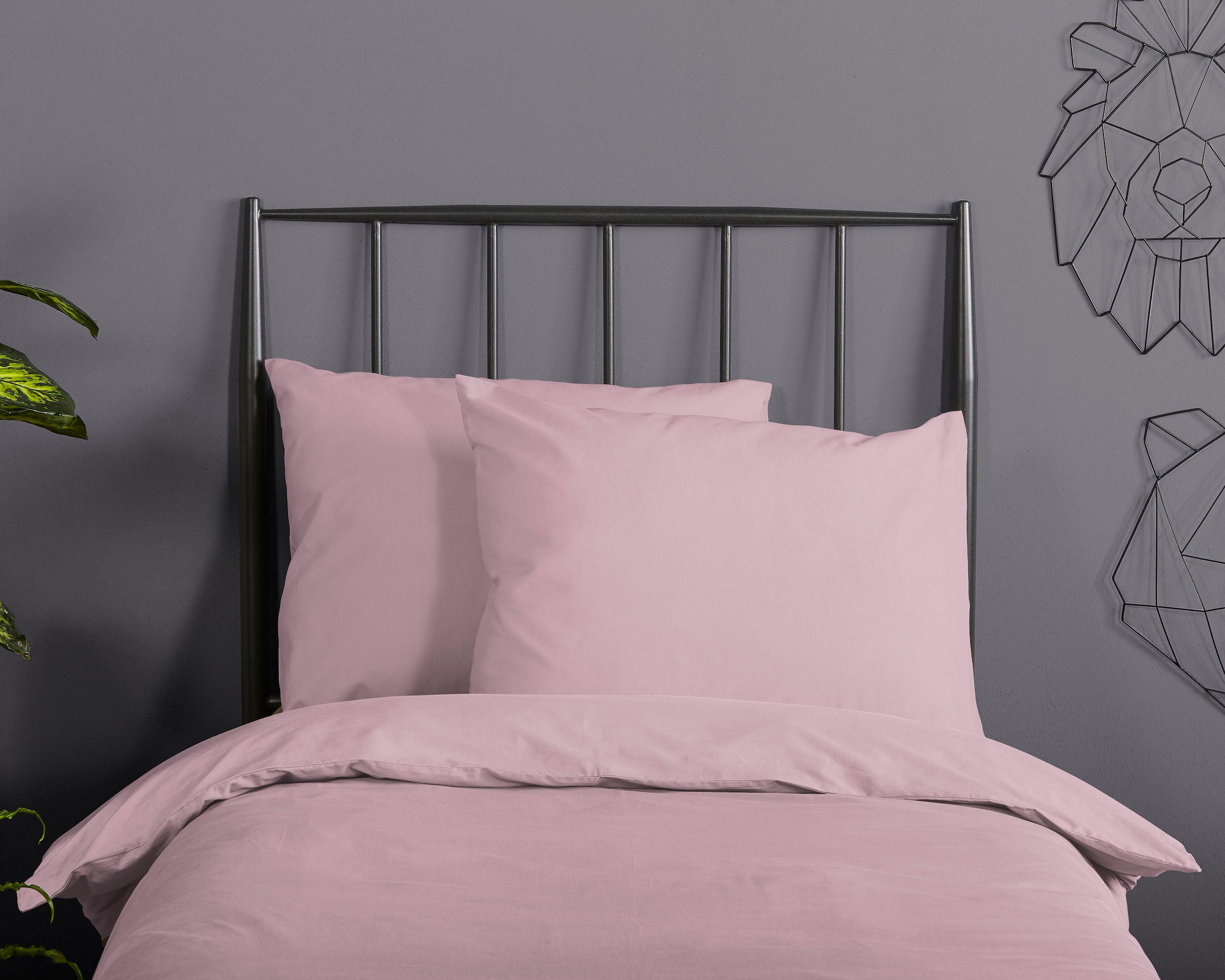 good morning Kinderbettwäsche »Puk Unicat«, Baumwolle, 135x200, Reissverschluss, Wendeoptik, Kind, Mädchen, Unicorn