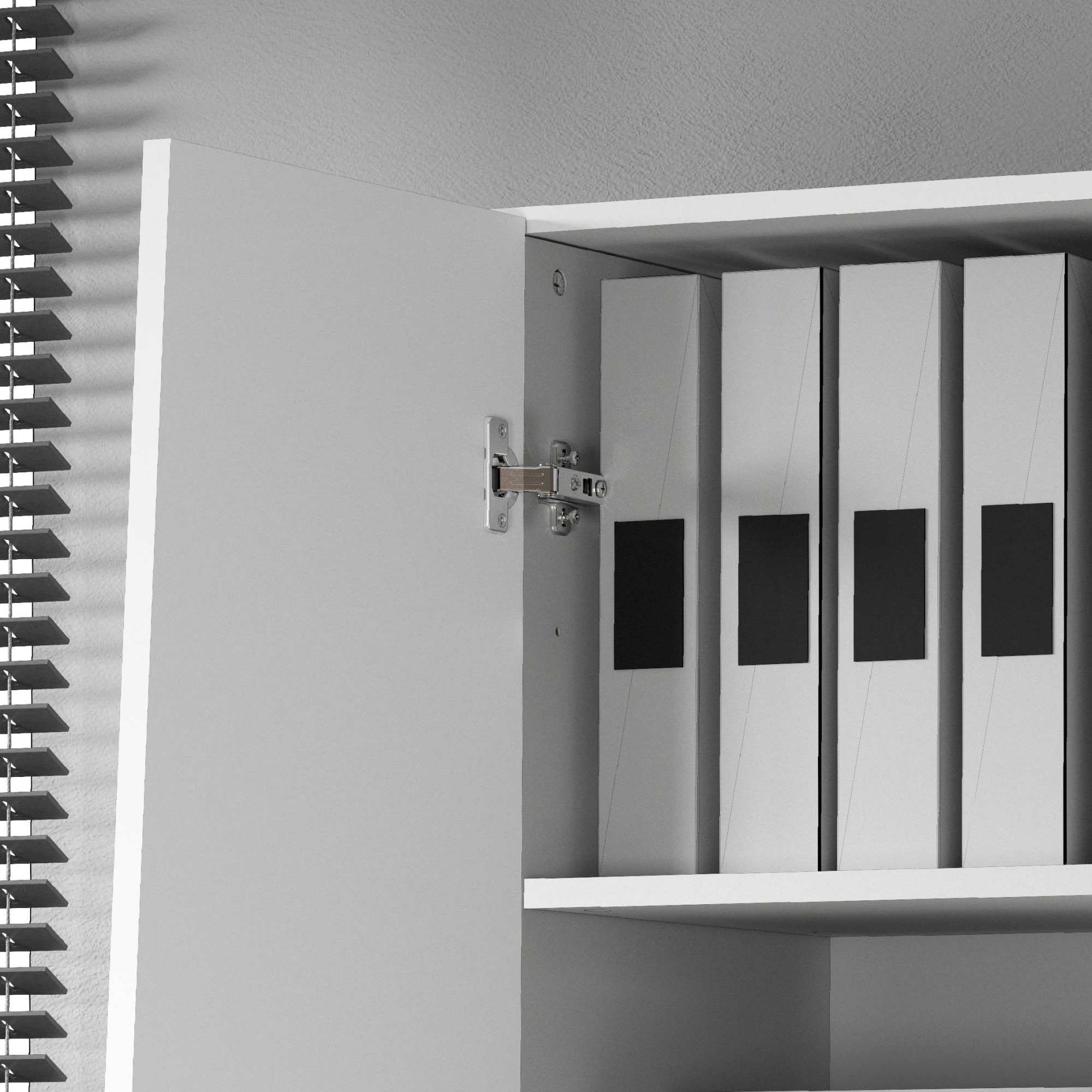 Home affaire Aktenschrank »Vega, Mehrzweckschrank, Büroschrank, mit 2 Türen« & verstellbaren Einlegeböden, Höhe 166 cm, Made in Italy