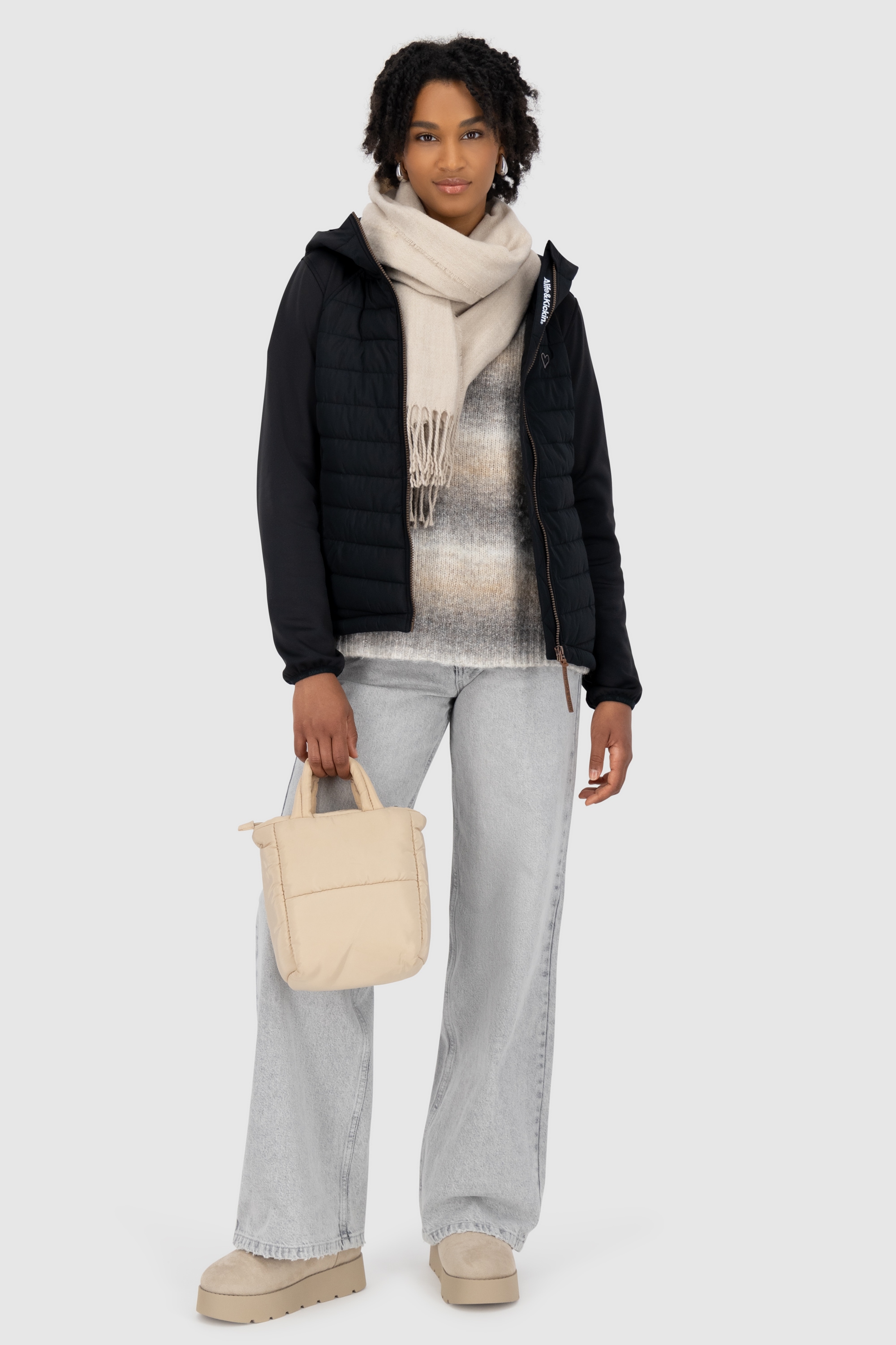 Alife & Kickin Veste hybride »SoleneAKA« mit Kapuze mit Kapuze und gestepptem Body