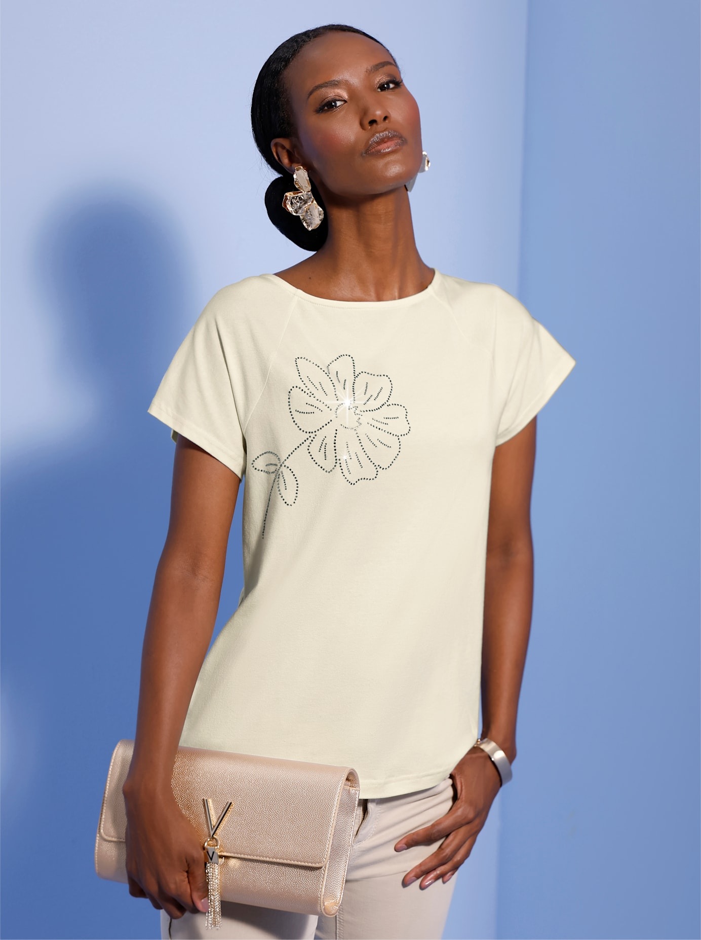 Image of creation L Kurzarmshirt "Modal-Baumwoll-Shirt" 1 tlg.