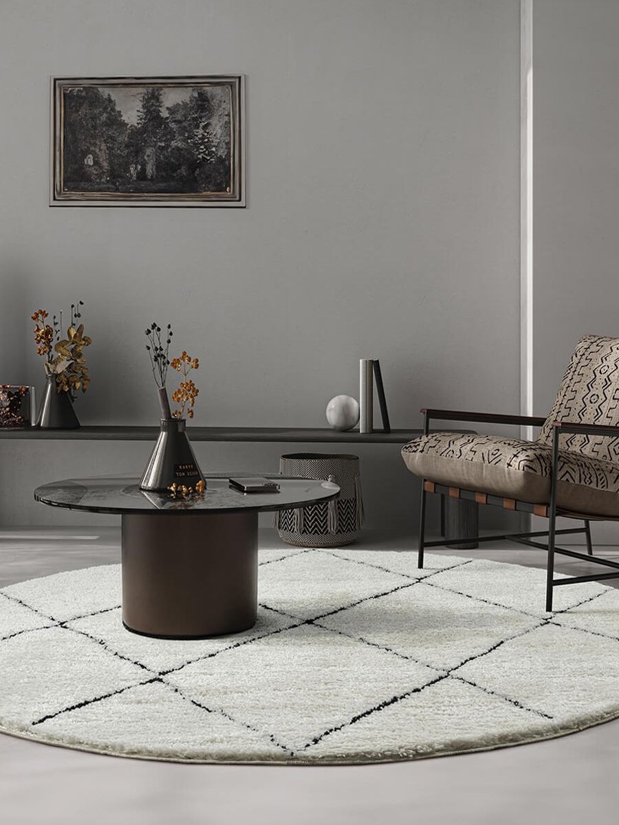 Image of the carpet Teppich "Bahar Shaggy" rund 30 mm Höhe Shaggy eleganter Wohnzimmer Teppich Hochflor