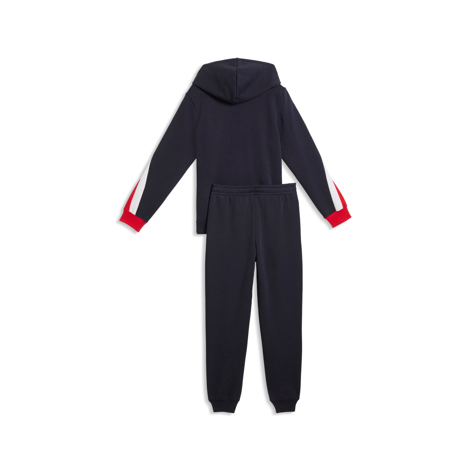 PUMA Trainingsanzug »ESS BLOCK FULL-ZIP SWEAT SUIT B« 2 als 2-teiliges Set, mit Kapuze, in Colorblocking-Optik, Regular Fit