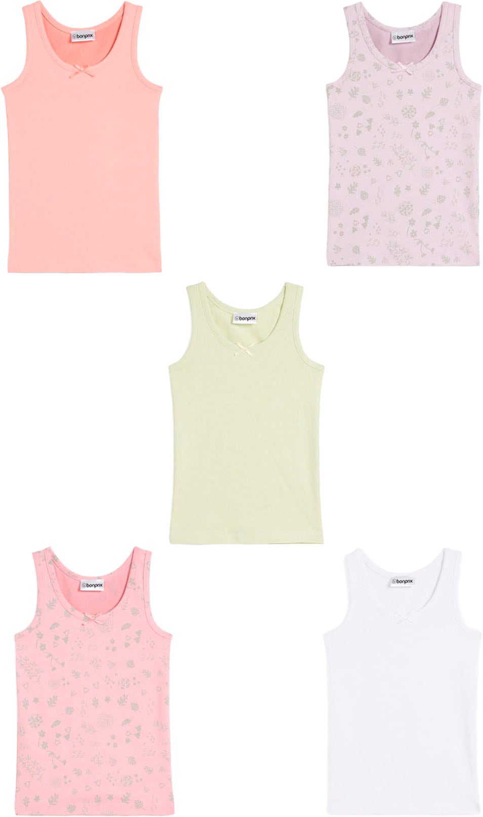 bonprix Sous-chemise Packung, 5 cuis im 5er-Pack, aus Baumwolle und Elasthan, bequeme Passform