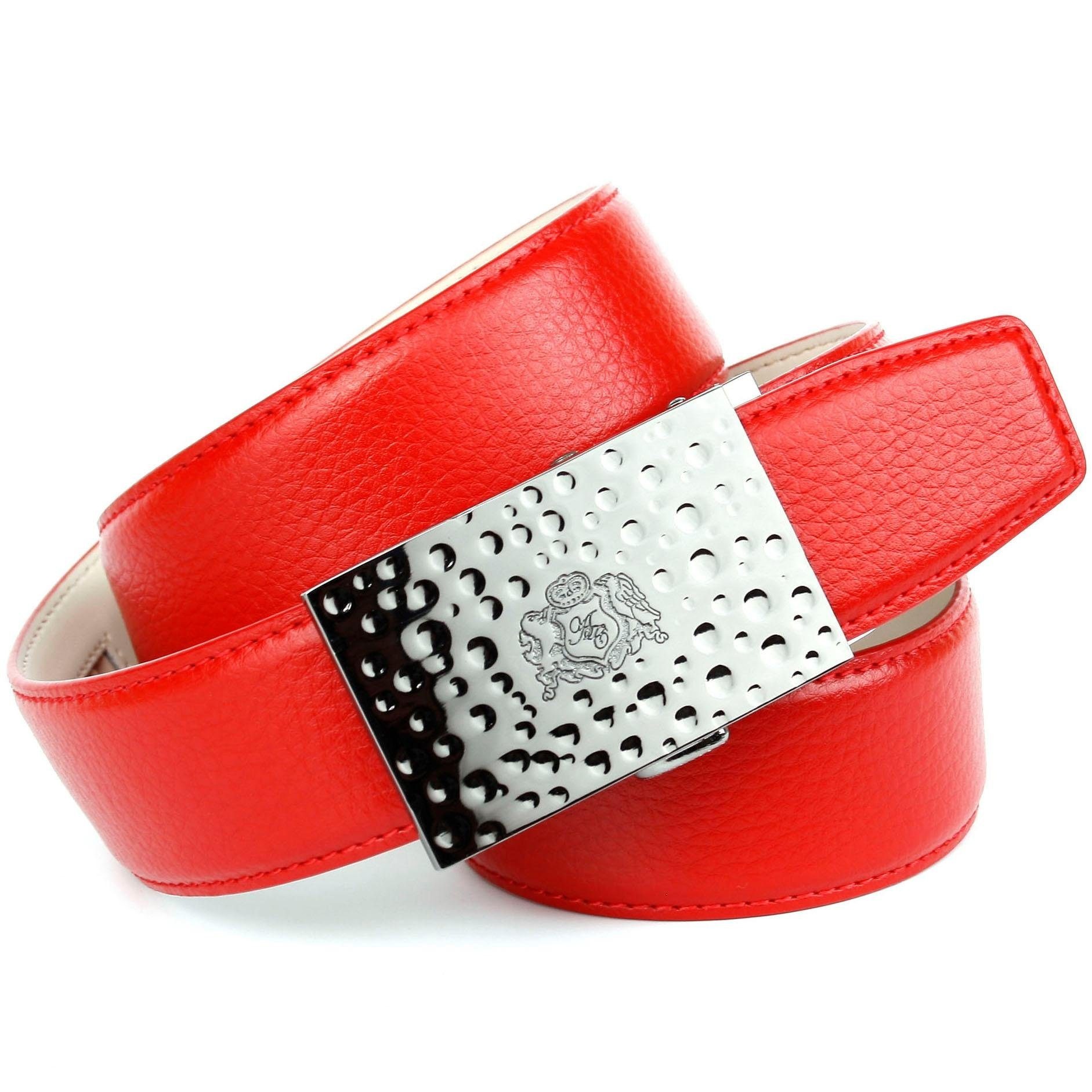 Image of Anthoni Crown Ledergürtel, Jeansgürtel in rot bei Ackermann Versand Schweiz