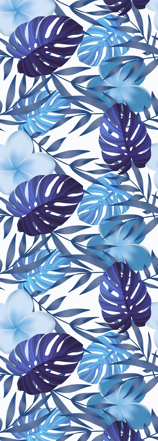 Image of queence Vinyltapete "Jenna" Motiv bedruckt botanisch floral gemustert natürlich glatt 90x250cm, selbstklebend, kinderleichte Anbringung, Sticker