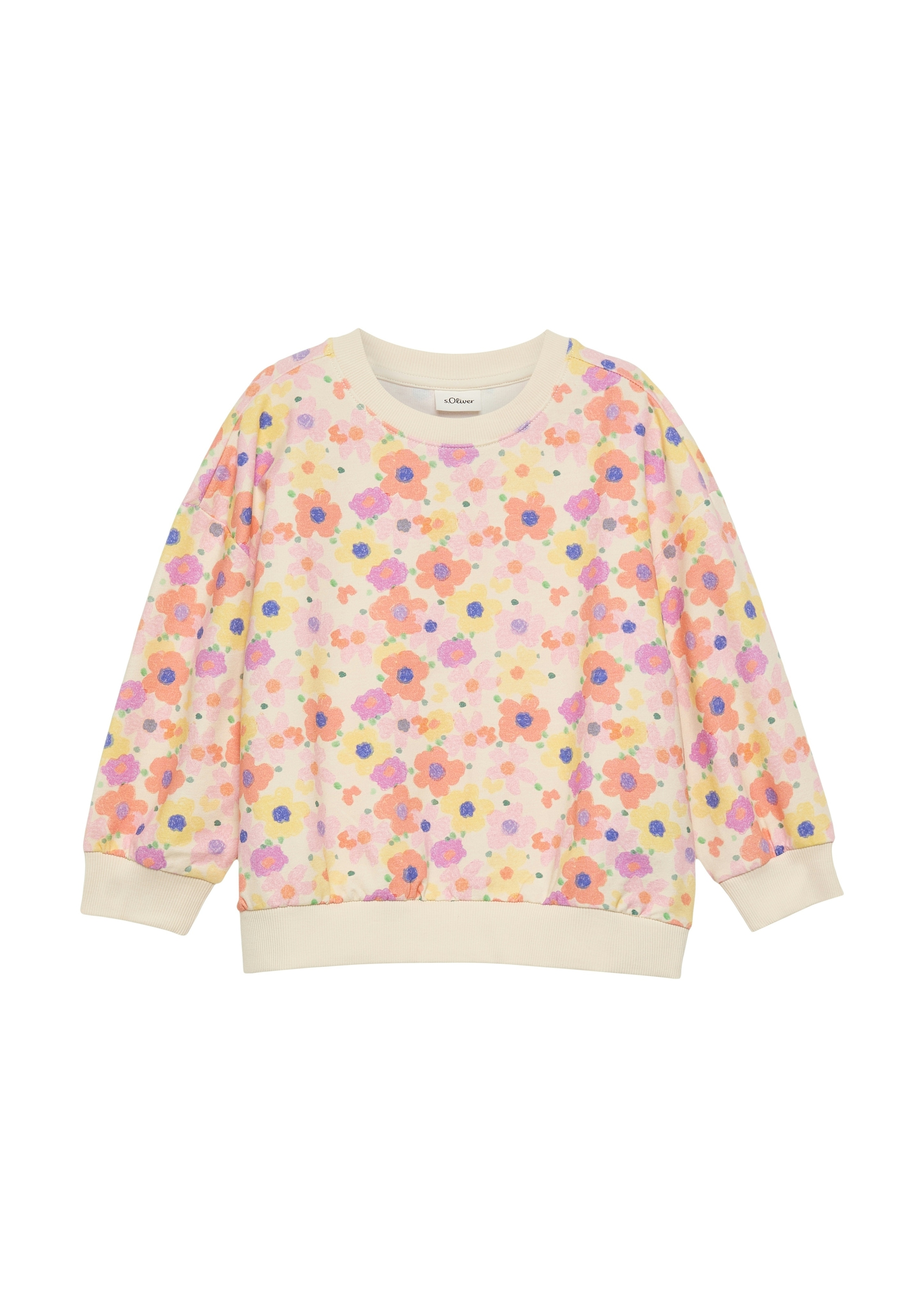 Image of s.Oliver Junior Sweatshirt, mir floralem Allover-Print/für Girls