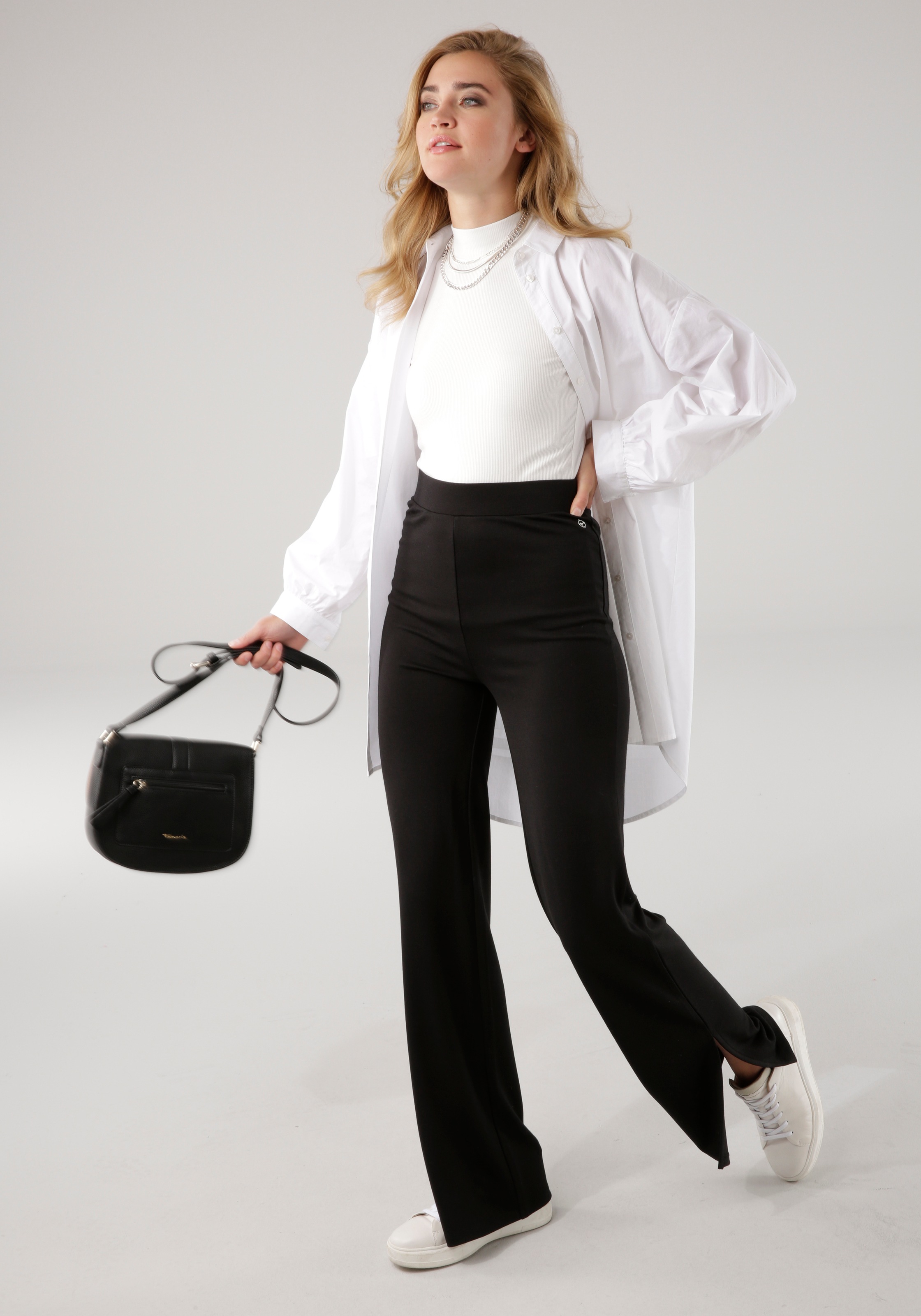 Image of Tamaris Jerseyhose, mit weitem Bein bei Ackermann Versand Schweiz