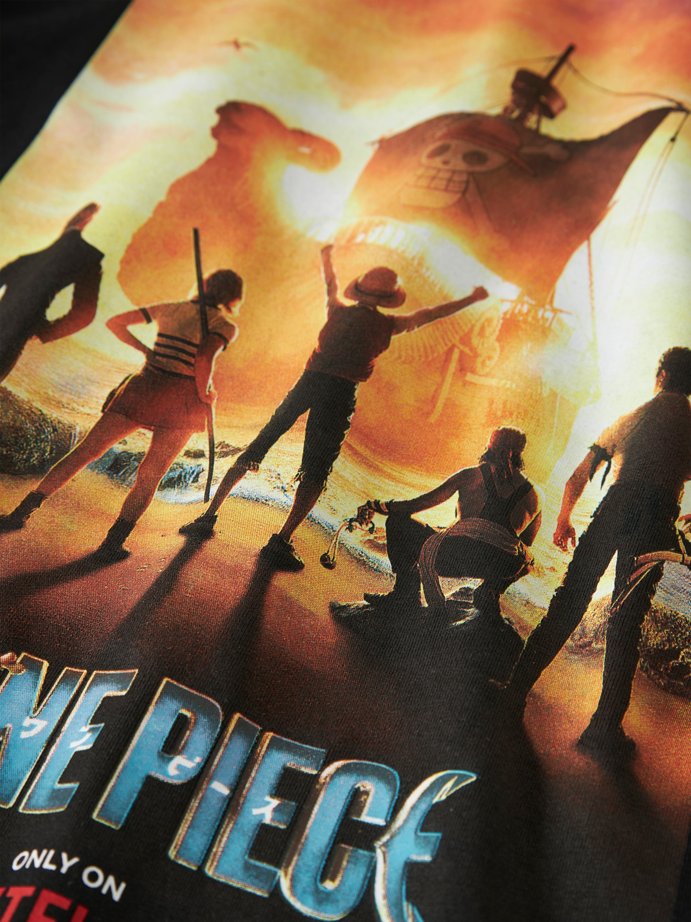 Name It Kurzarmshirt »NKMMALIM ONEP SS NREG TOP BOX BFU« Baumwollmischung, Fotodruck der Serie "One Piece"