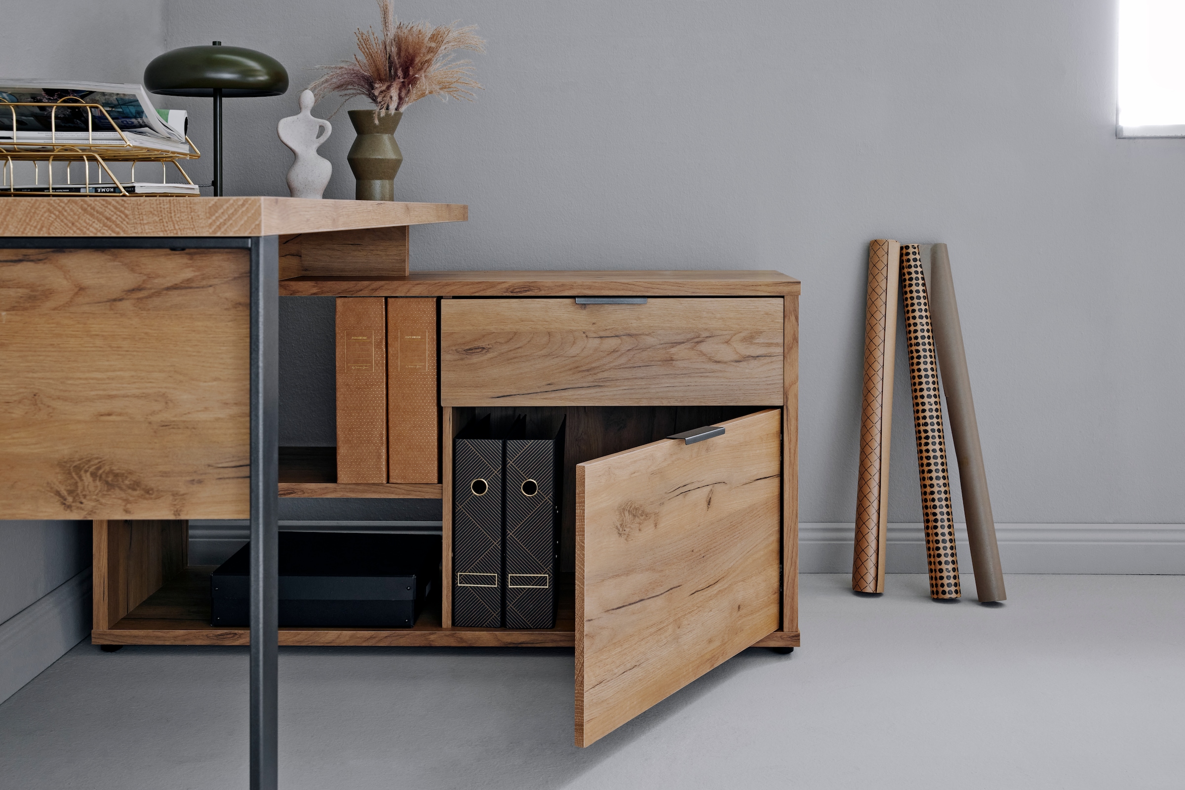 Jahnke Bureau d'angle »LOOP C 150 E« 1 cuis tlg. bureau d'angle, montage réversible, beaucoup de rangement
