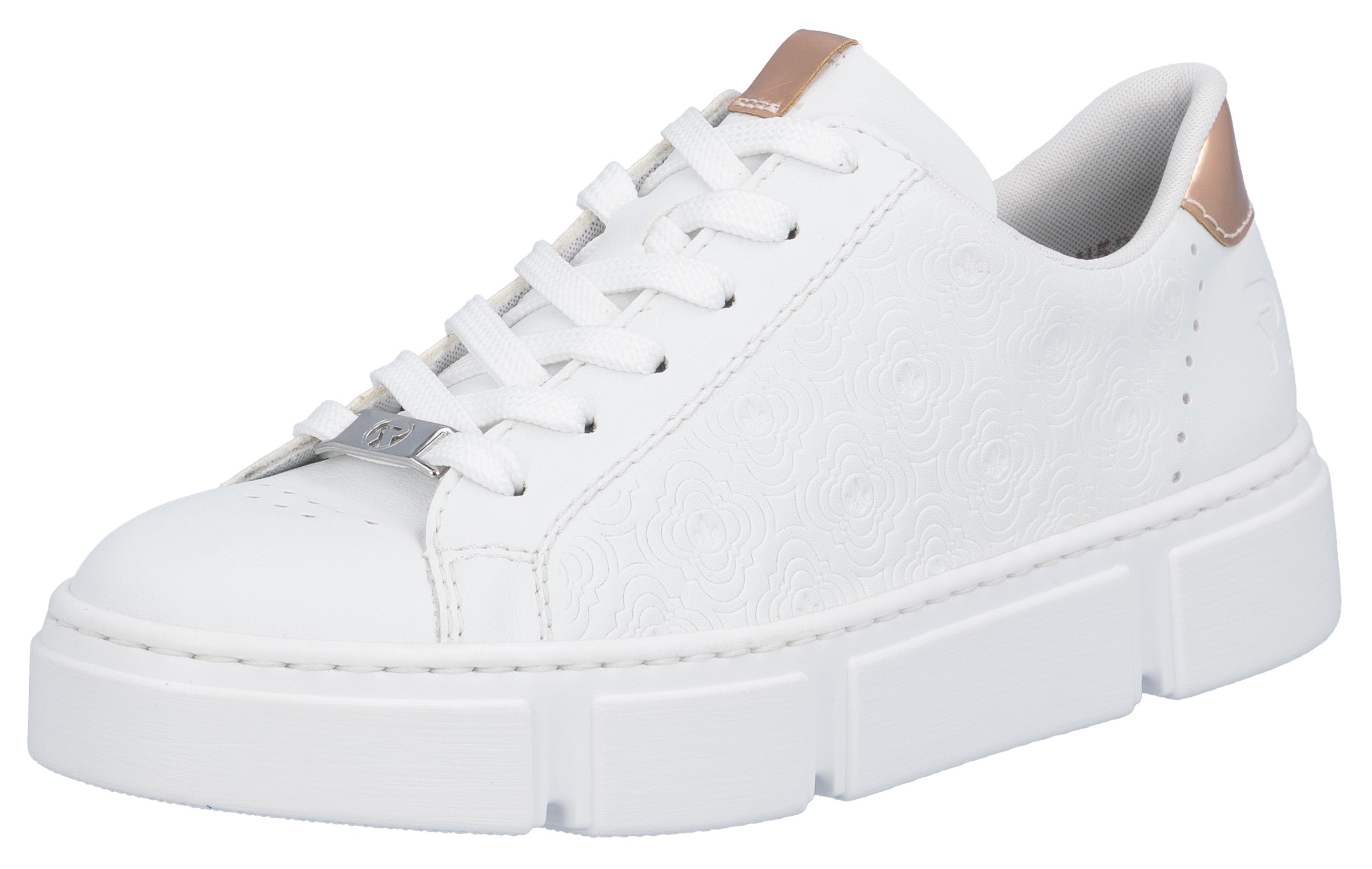 Image of Rieker Plateausneaker mit metallicfarbenen Akzenten, Freizeitschuh, Halbschuh, Schnürschuh