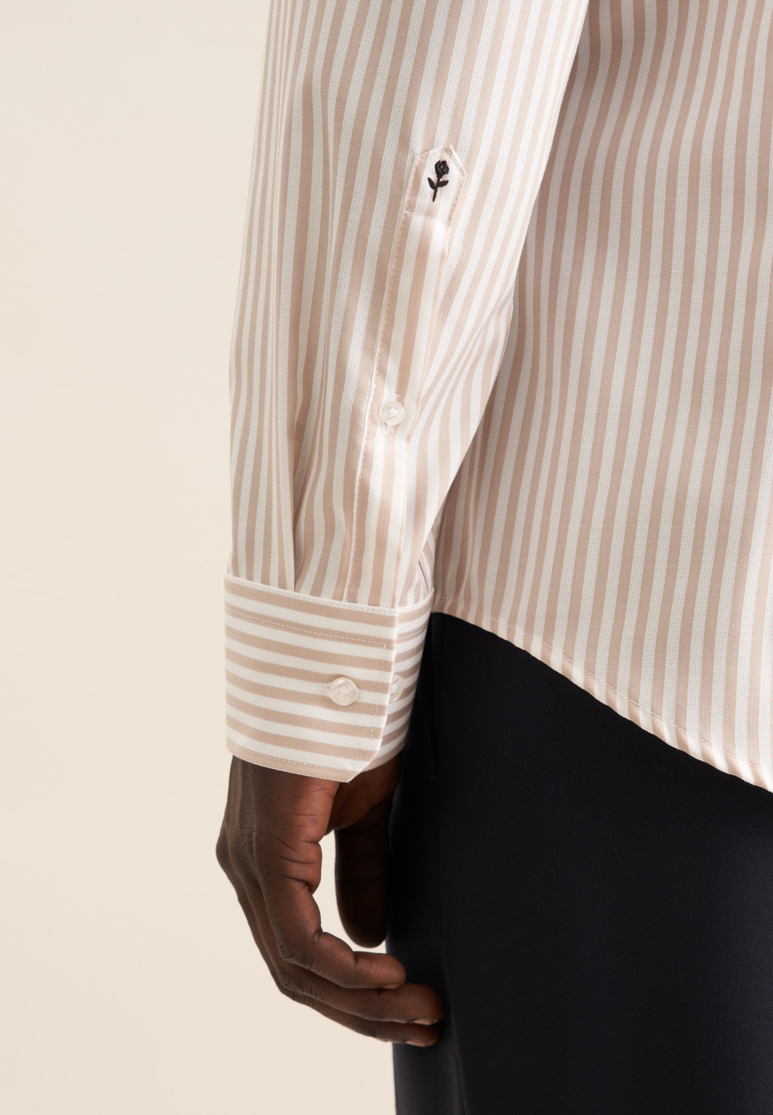 seidensticker Businesshemd »Schwarze Rose« Slim 1/1 Kentkragen Gestreift