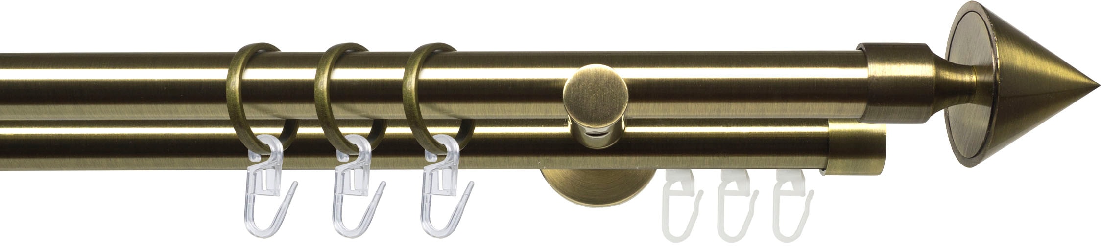 Liedeco Gardinenstange »Stilgarnitur 20 mm Blues Kegel«, 1 läufig-läufig,  Fixmass, Gardinenstange Komplett günstig kaufen